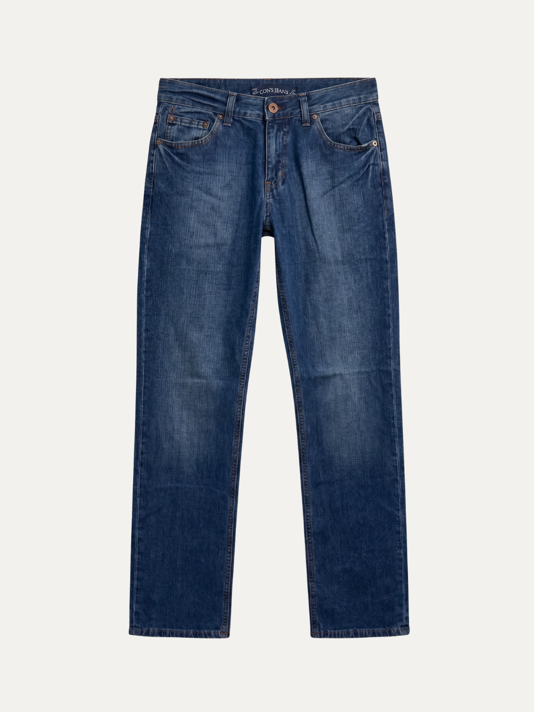 Pánske Džínsy – Tmavo Modrá Medium Wash Straight -21