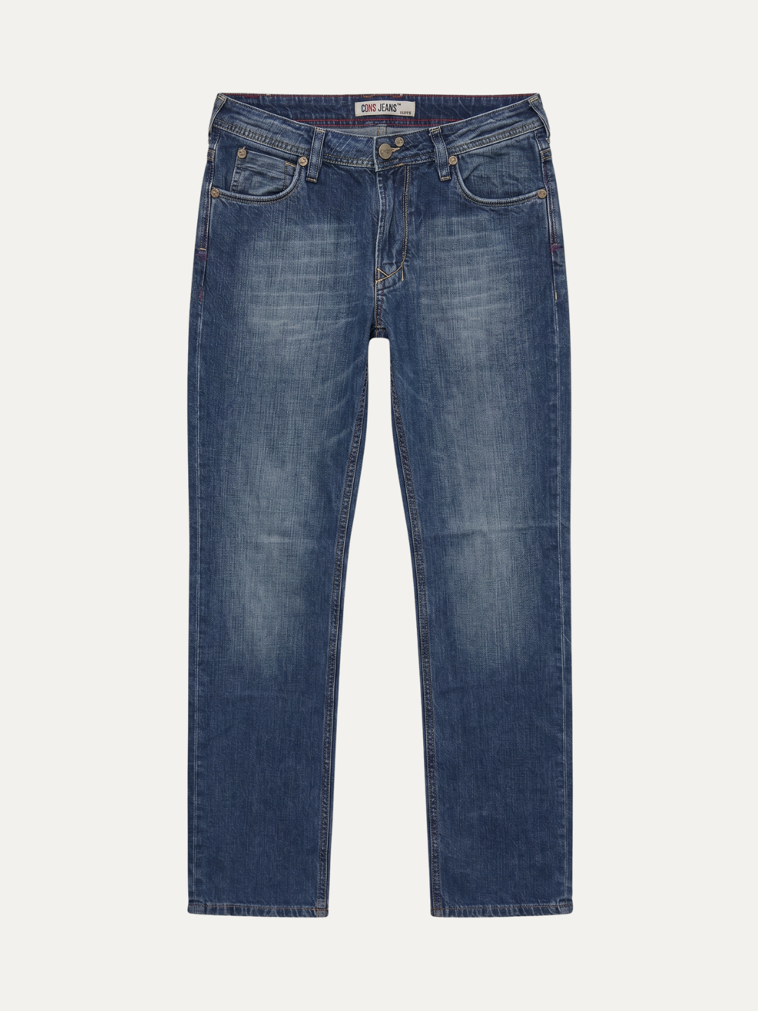 Pánske Džínsy – Stredná Modrá Cons Jeans Jacquard Whisker -37
