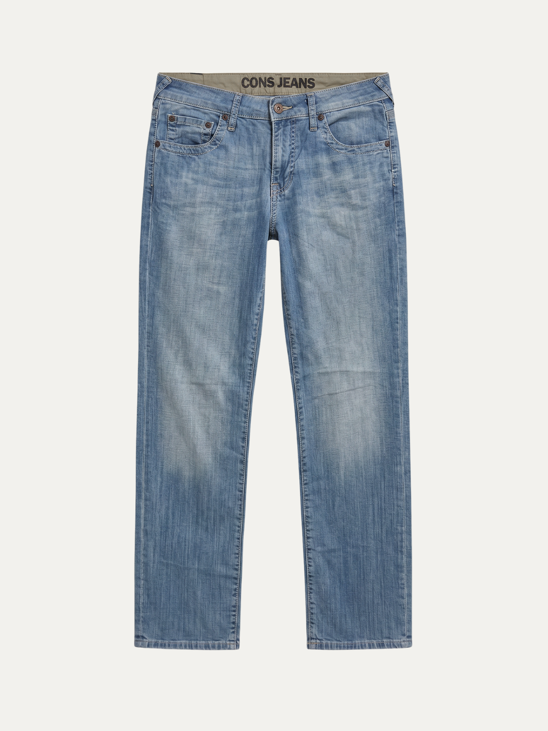 Pánske Džínsy – Svetlá Modrá Cons Jeans Jacquard Vintage Straight -44