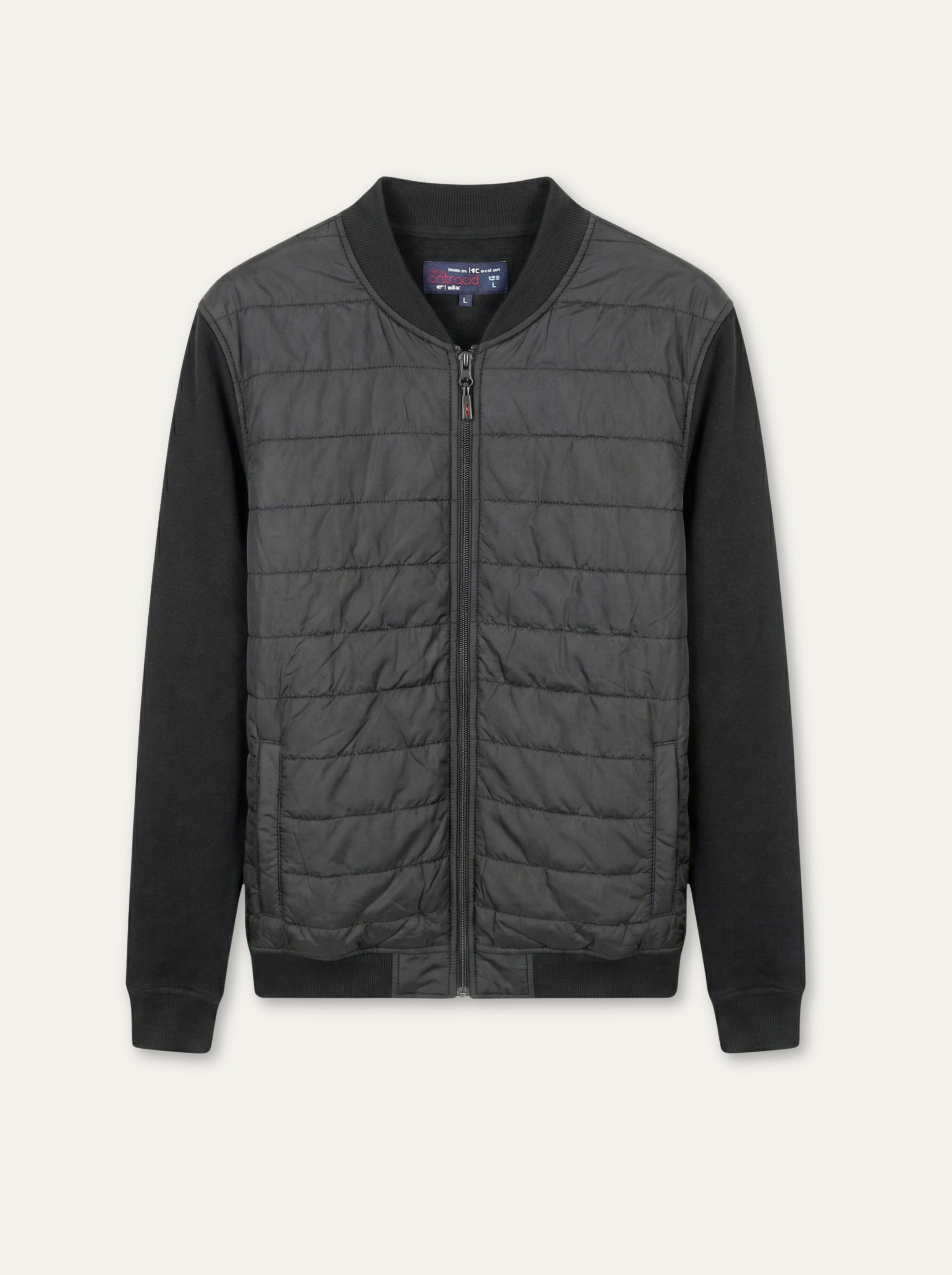 Antracid pánska mikino-bunda - prešivaná, bomber, casual - Franco fashion