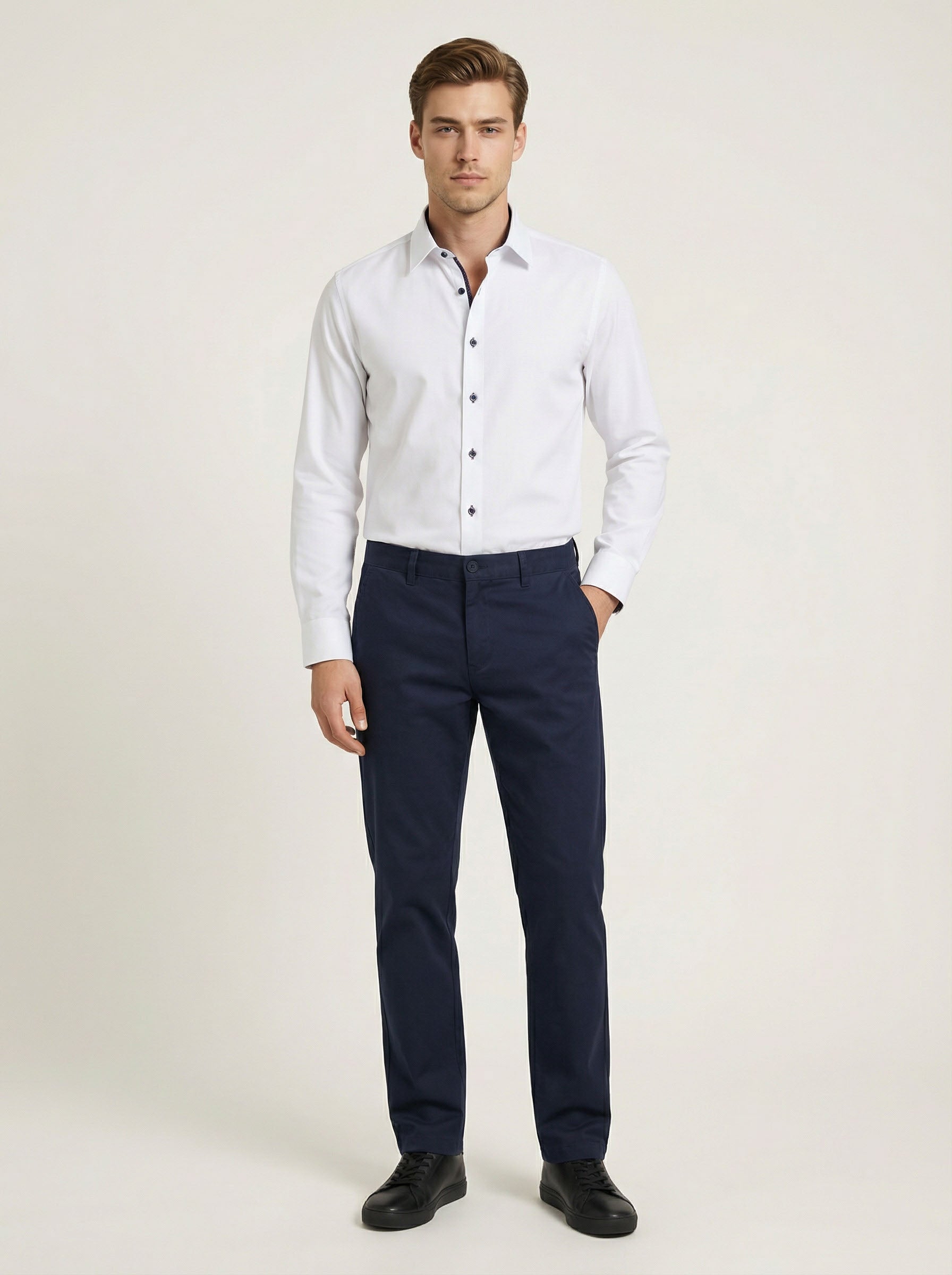 Cappon pánska košeľa - regular fit, dlhý rukáv, elegantná - Franco fashion