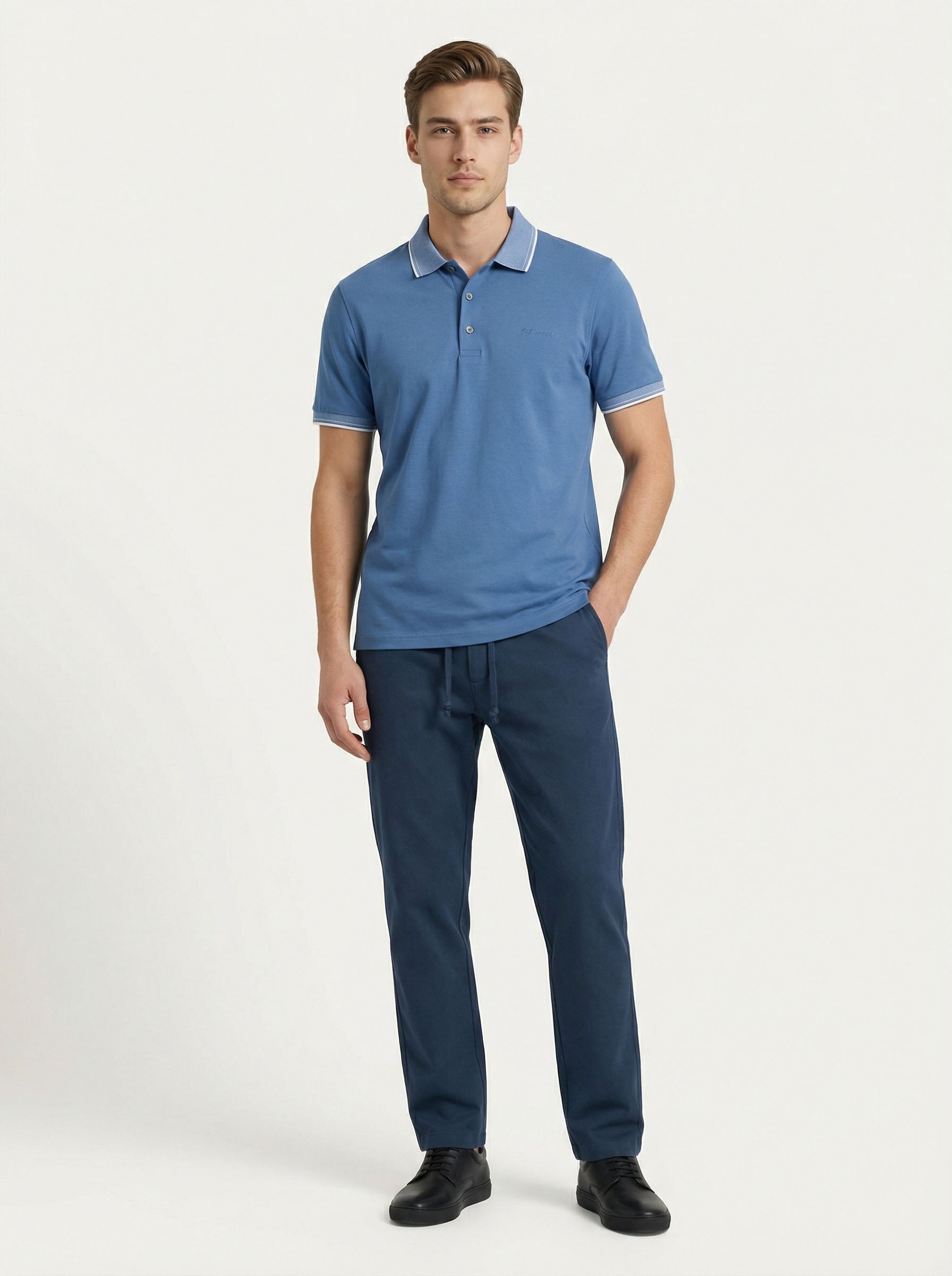 Giovanni Ferrini pánska polokošeľa - bavlnená, prémium, elegantná - Franco fashion