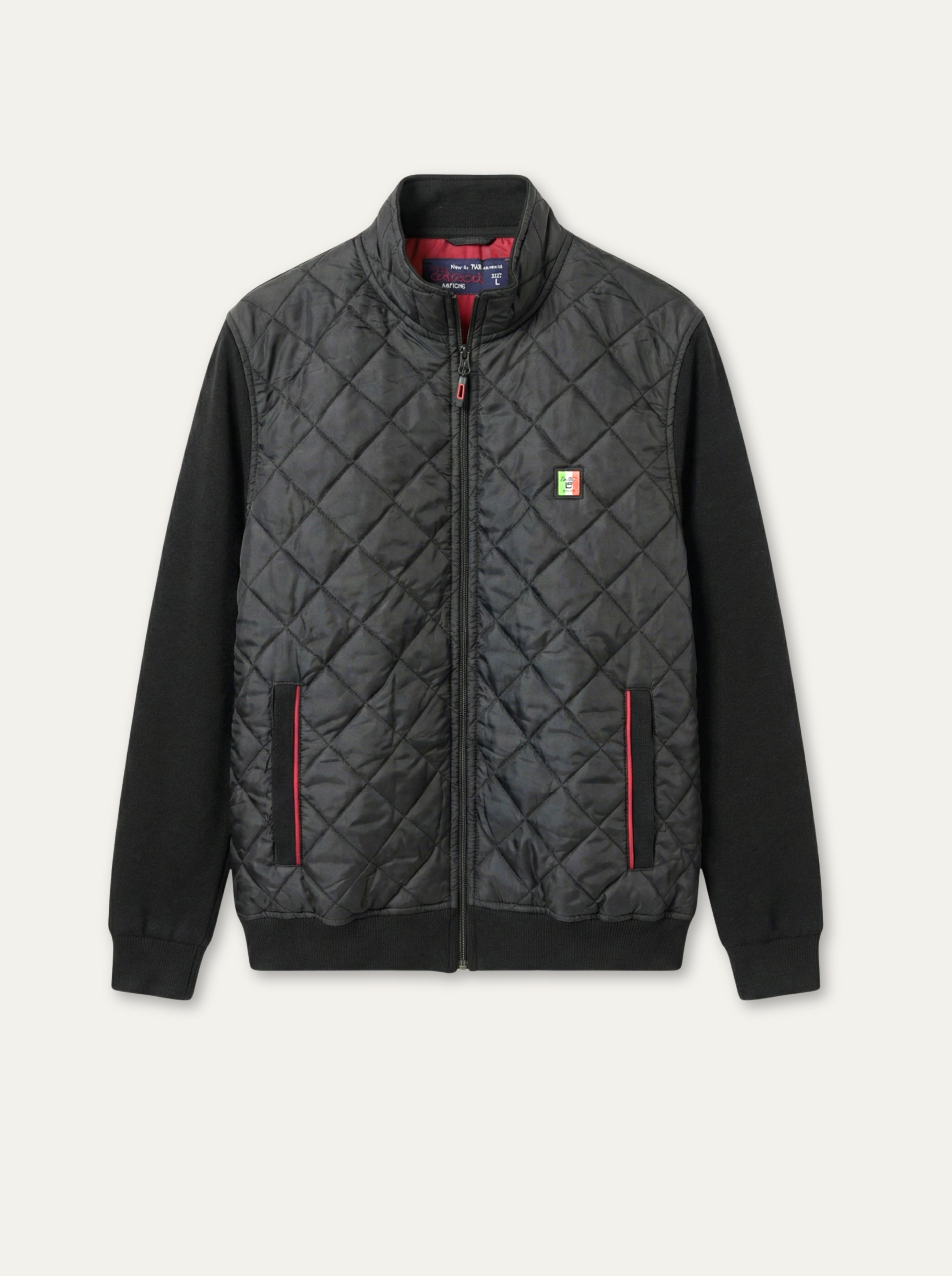 La Rotta pánska mikino-bunda - kosoštvorcové prešívanie, bomber, casual - Franco fashion