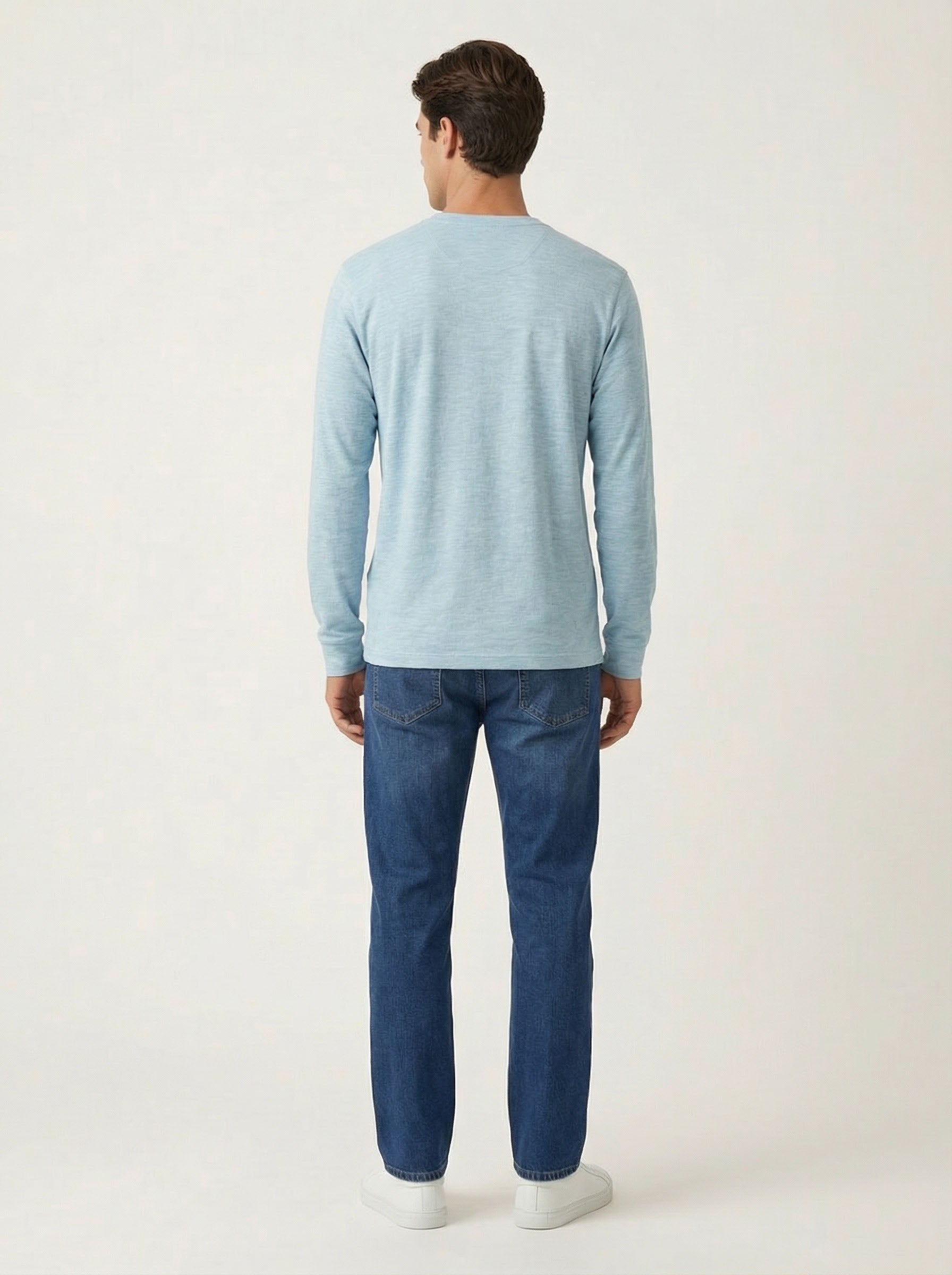 La Rotta pánsky pulóver - bavlnený, dlhý rukáv, casual - Franco fashion