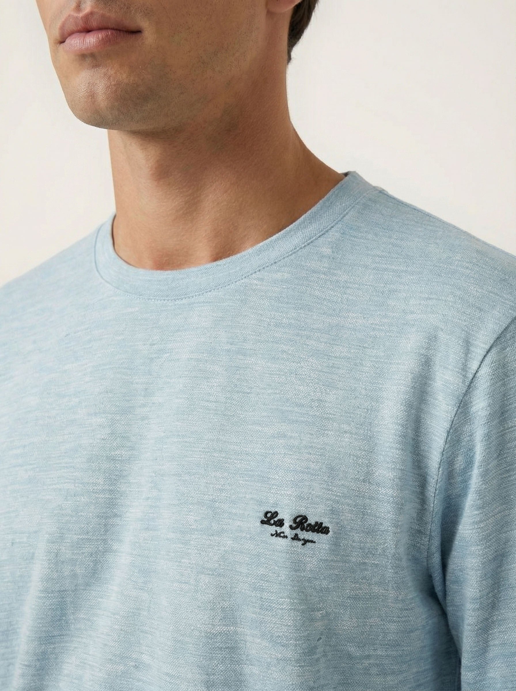 La Rotta pánsky pulóver - bavlnený, dlhý rukáv, casual - Franco fashion