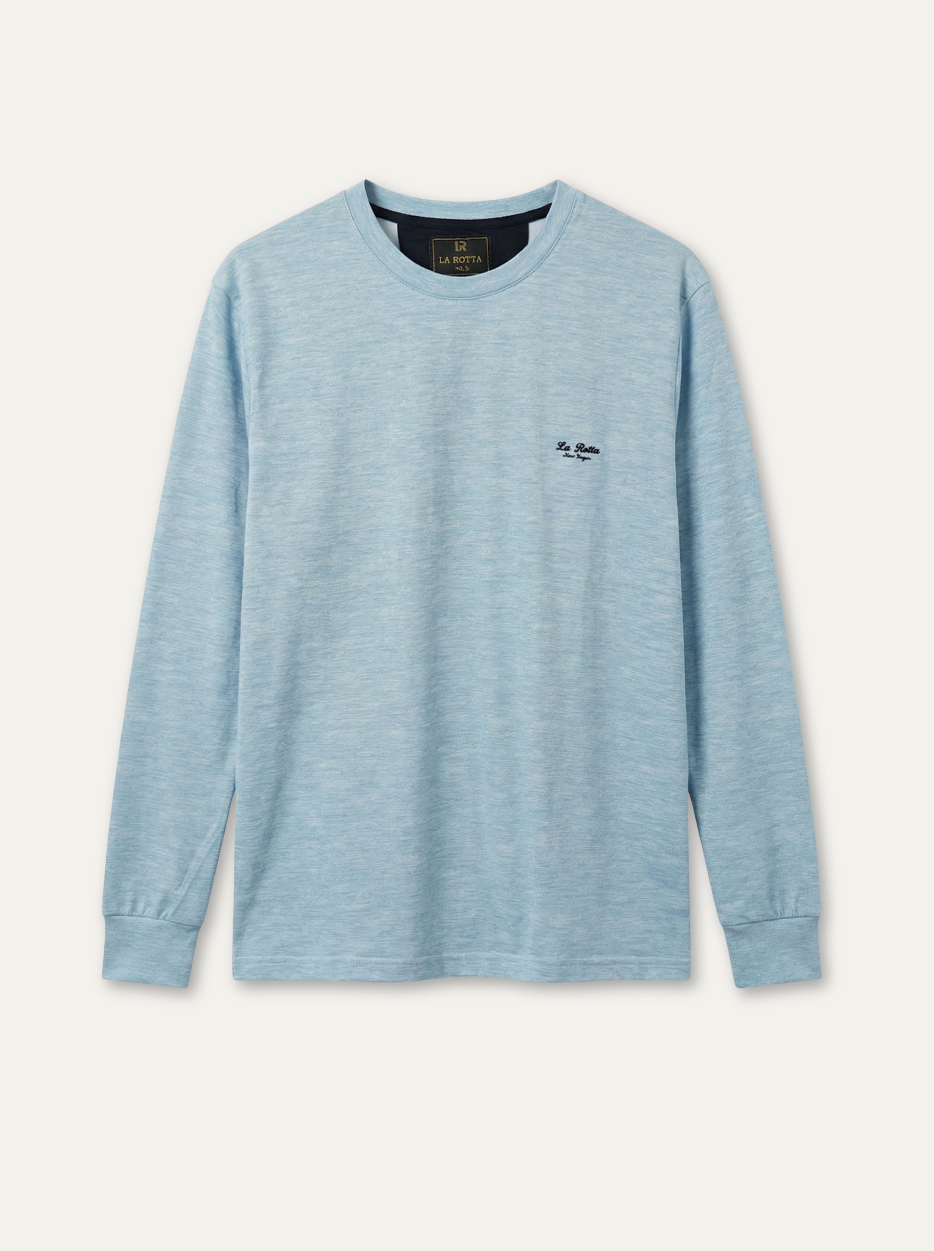 La Rotta pánsky pulóver - bavlnený, dlhý rukáv, casual - Franco fashion