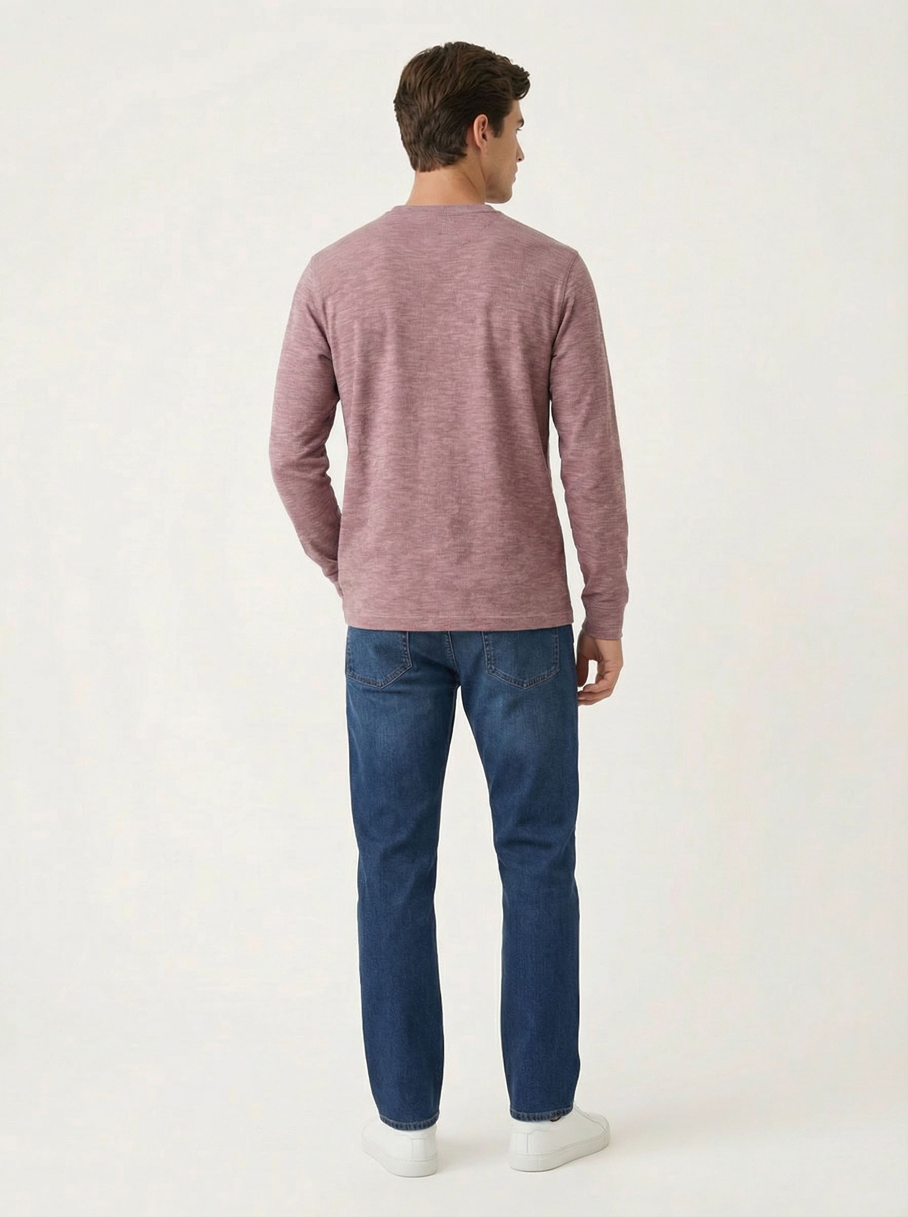 La Rotta pánsky pulóver - bavlnený, dlhý rukáv, casual - Franco fashion