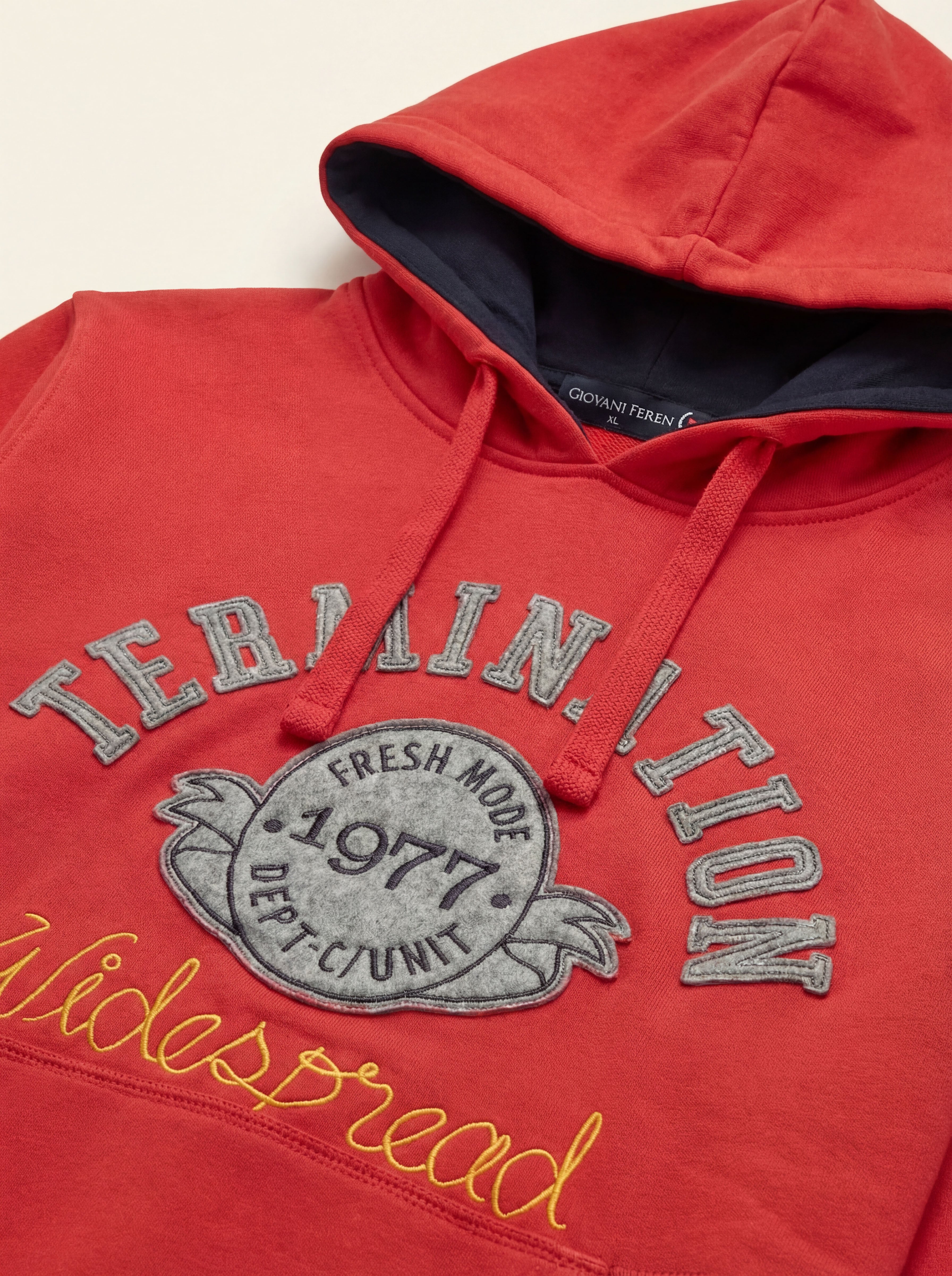 Pánska Mikina Termination Červená - Bavlnená Mikina