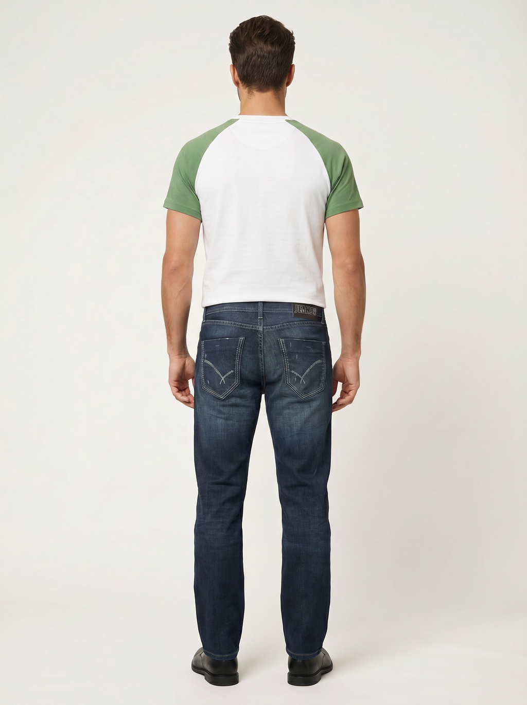 Pánske džínsy – Tmavo Modrá Vintage Wash - 1