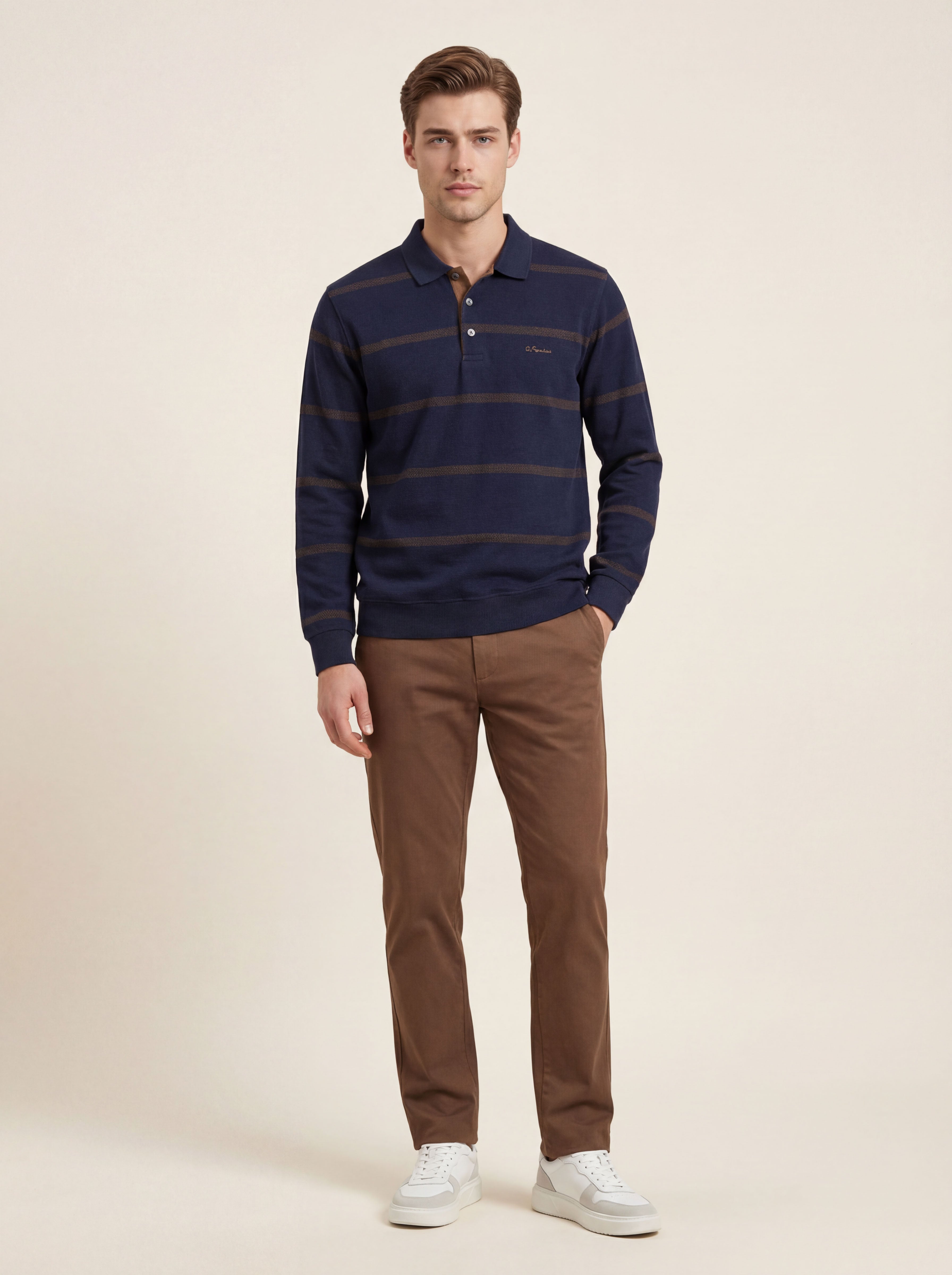 Pánska Polokošeľa Giovanni Ferinni s Dlhým Rukávom - Elegantná Polokošeľa - Franco fashion