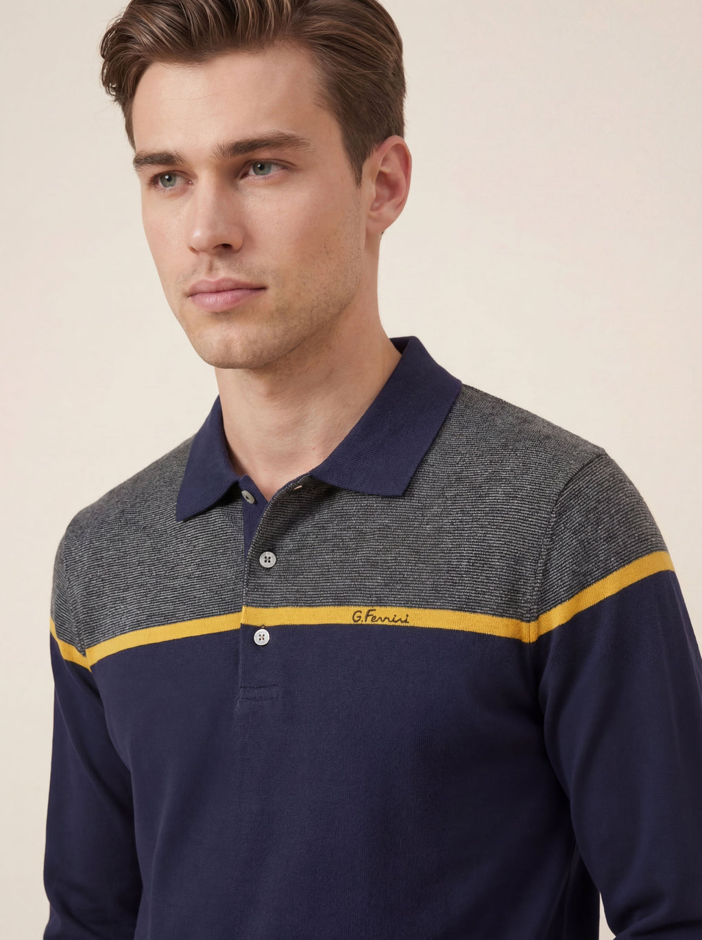 Pánska Polokošeľa Giovanni Ferinni s Dlhým Rukávom - Elegantná Polokošeľa - Franco fashion