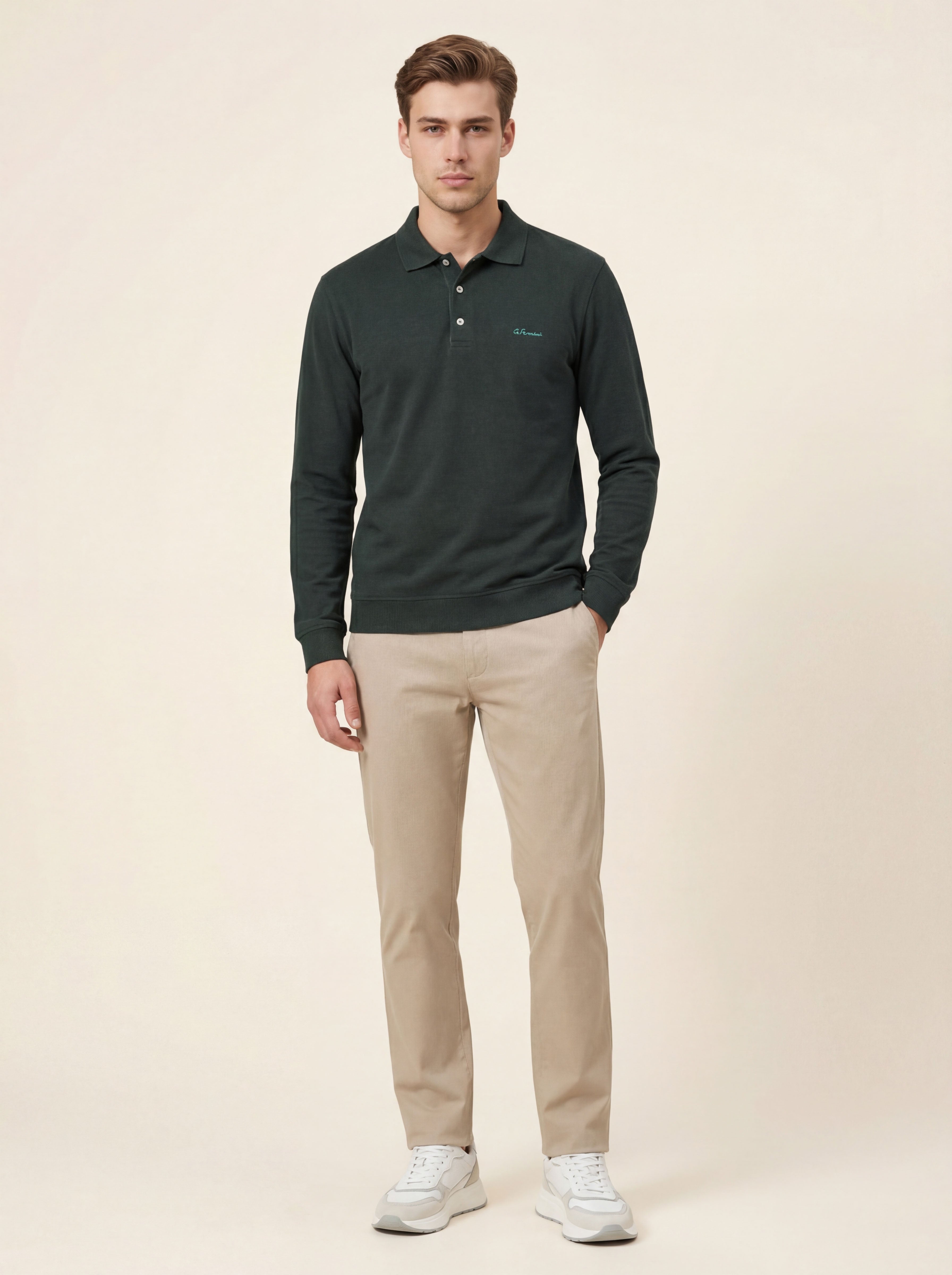 Pánska Polokošeľa Giovanni Ferinni s Dlhým Rukávom - Elegantná Polokošeľa - Franco fashion