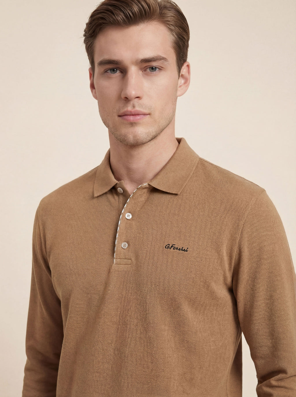 Pánska Polokošeľa Giovanni Ferinni s Dlhým Rukávom - Elegantná Polokošeľa - Franco fashion