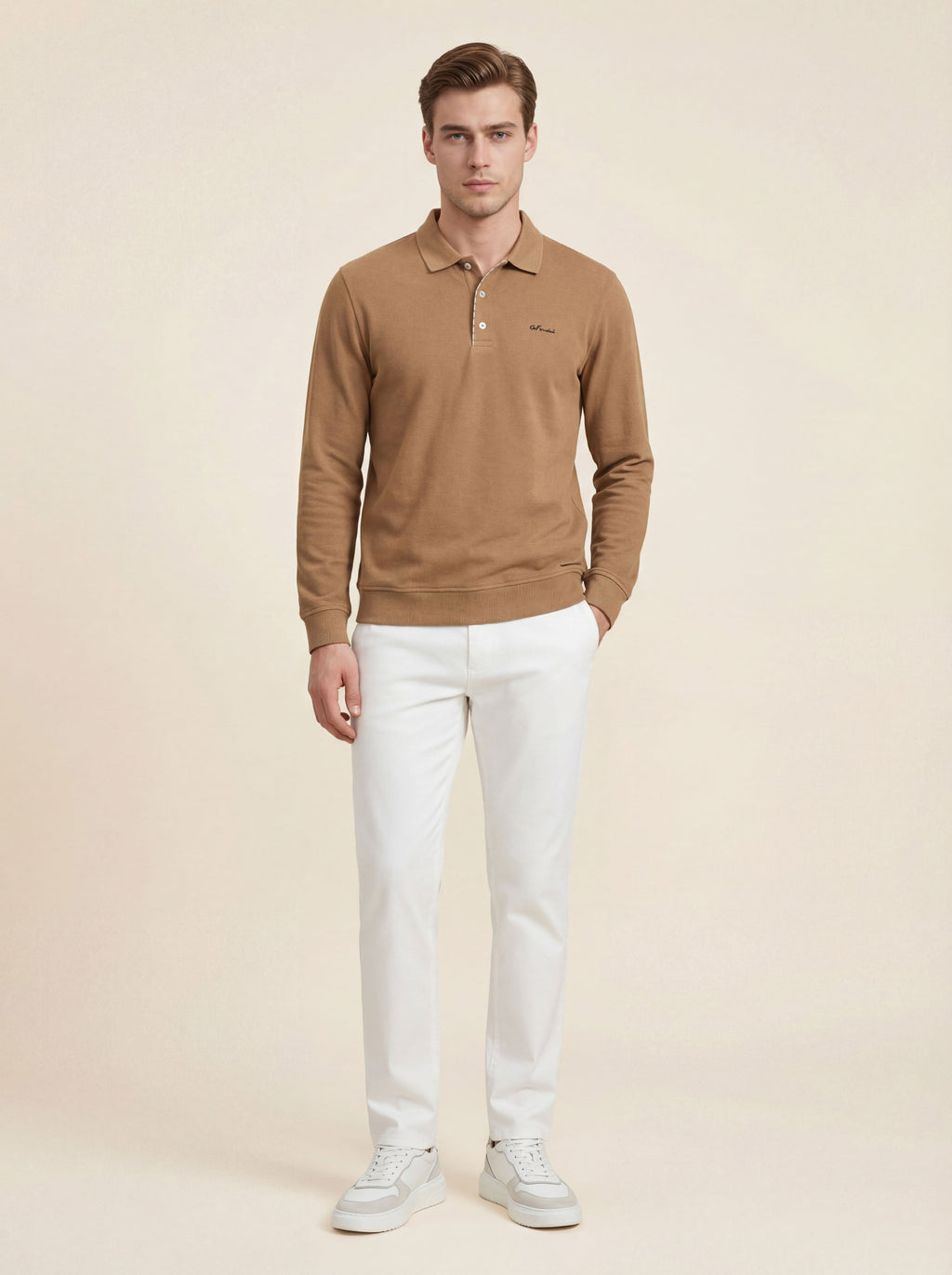 Pánska Polokošeľa Giovanni Ferinni s Dlhým Rukávom - Elegantná Polokošeľa - Franco fashion