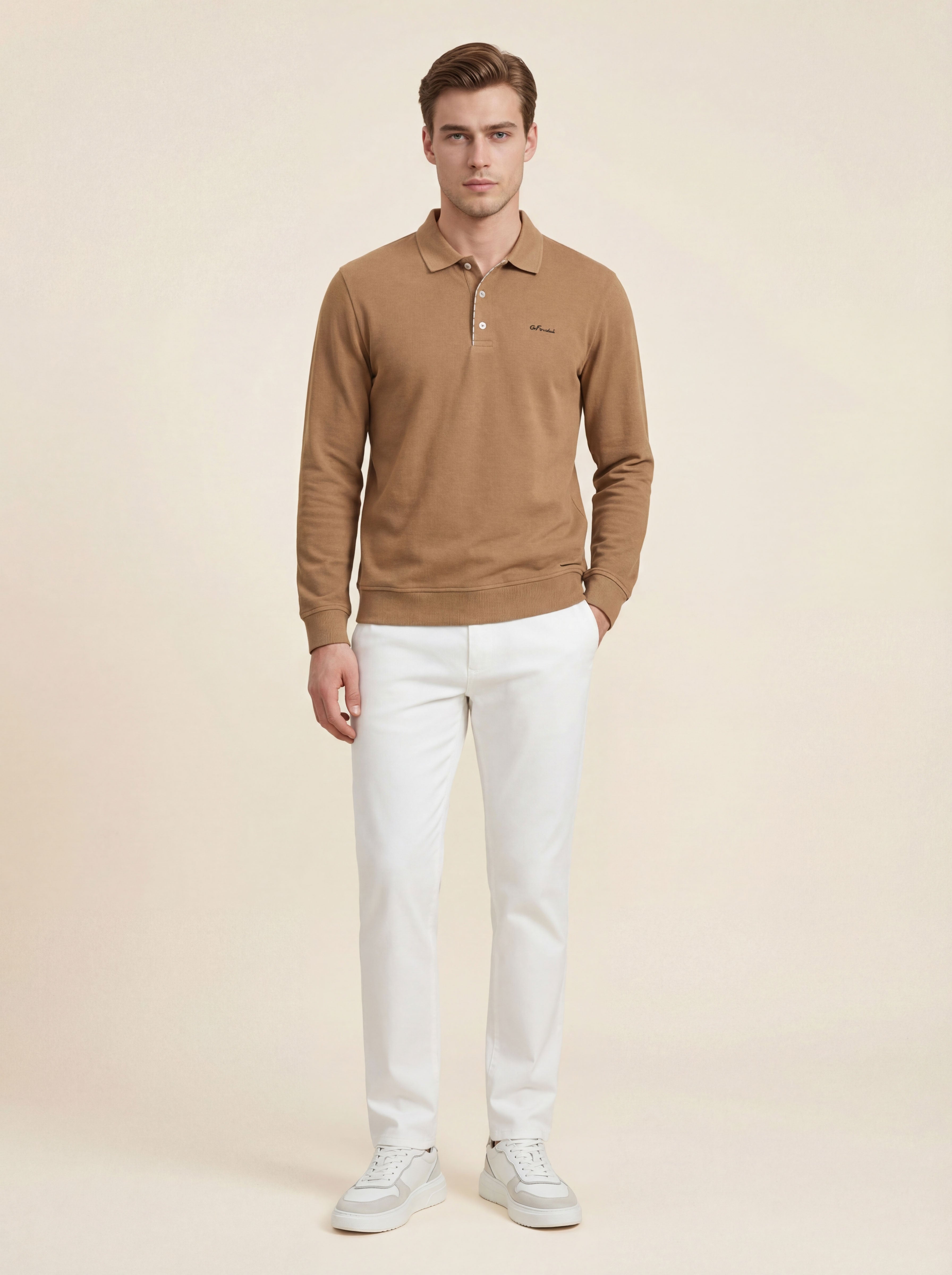 Pánska Polokošeľa Giovanni Ferinni s Dlhým Rukávom - Elegantná Polokošeľa - Franco fashion