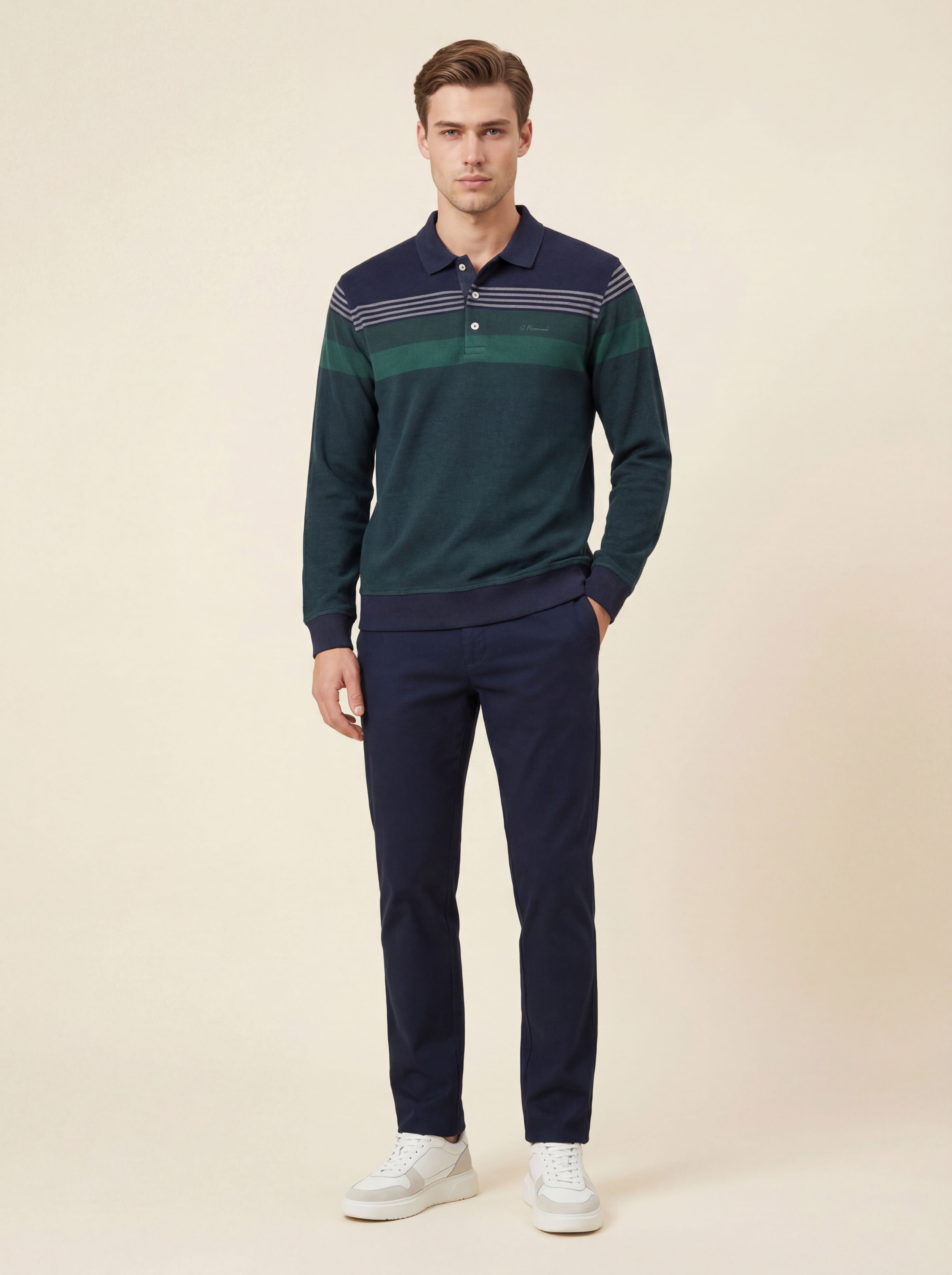 Pánska Polokošeľa Giovanni Ferinni s Dlhým Rukávom - Elegantná Polokošeľa - Franco fashion