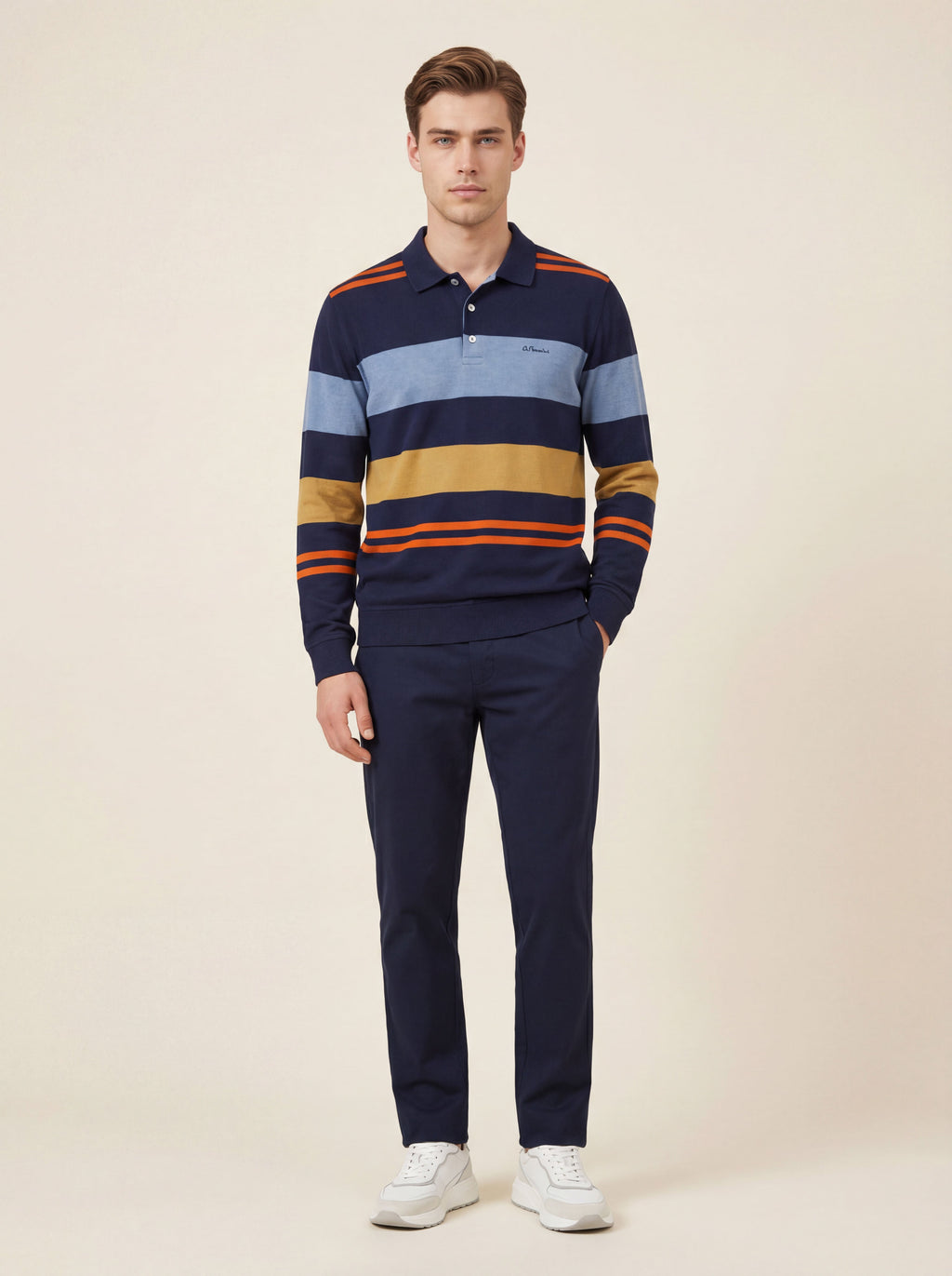 Pánska Polokošeľa Giovanni Ferinni s Dlhým Rukávom - Moderný Dizajn - Franco fashion