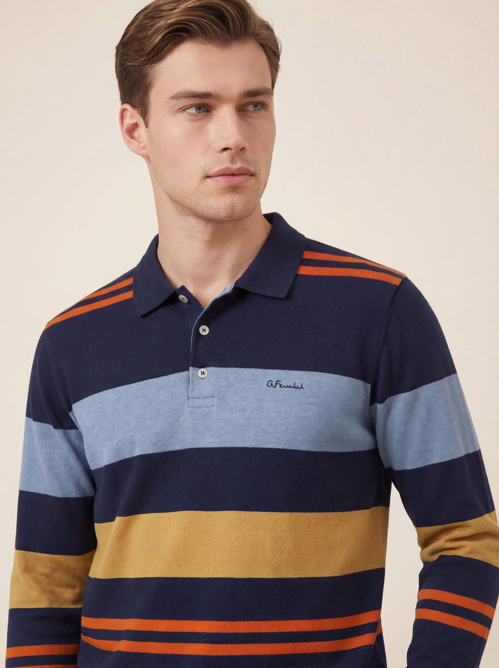 Pánska Polokošeľa Giovanni Ferinni s Dlhým Rukávom - Moderný Dizajn - Franco fashion