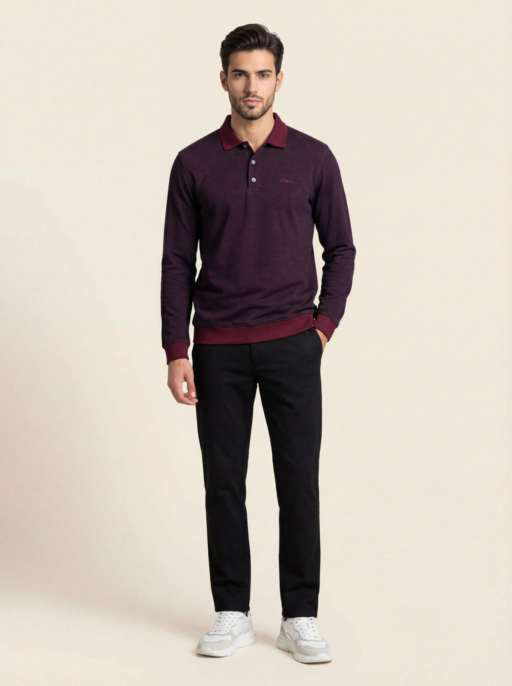 Pánska Polokošeľa Giovanni Ferinni s Dlhým Rukávom - Štýlová Bavlnená Polokošeľa - Franco fashion