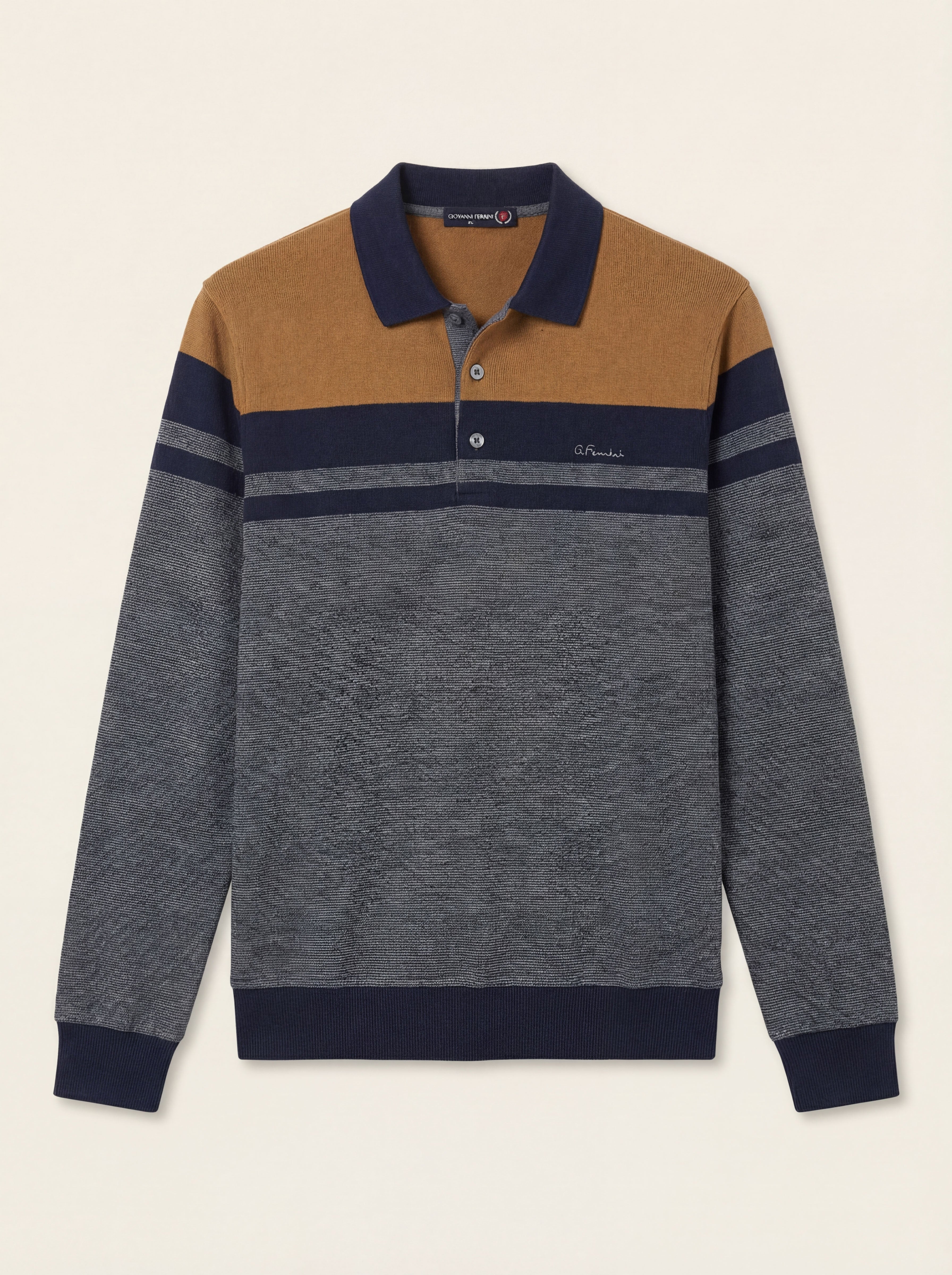 Pánska Polokošeľa Giovanni Ferinni s Dlhým Rukávom - Štýlová Polokošeľa - Franco fashion