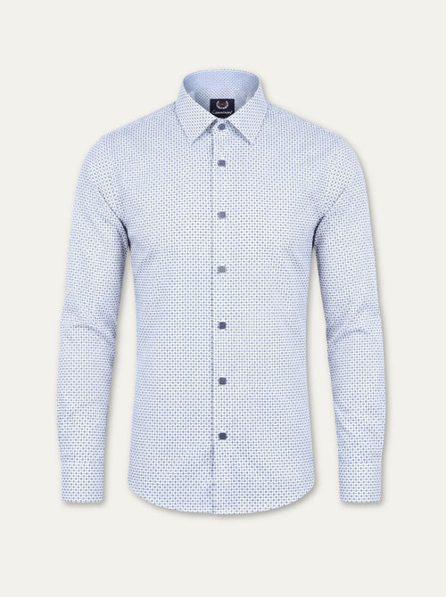 Pánska biela košeľa s Camminare  - elegantná slim fit košeľa - Franco fashion