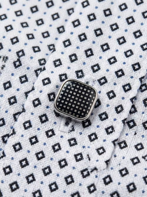 Pánska biela košeľa s Camminare  - elegantná slim fit košeľa - Franco fashion