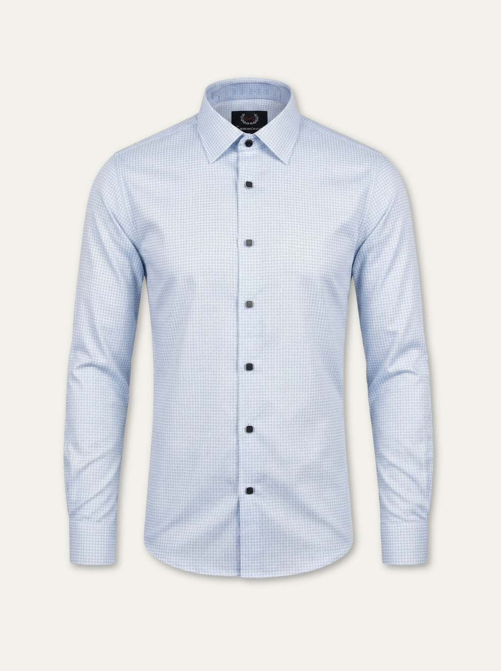 Pánska  košeľa  Camminare s geometrickým vzorom - elegantná slim fit košeľa - Franco fashion