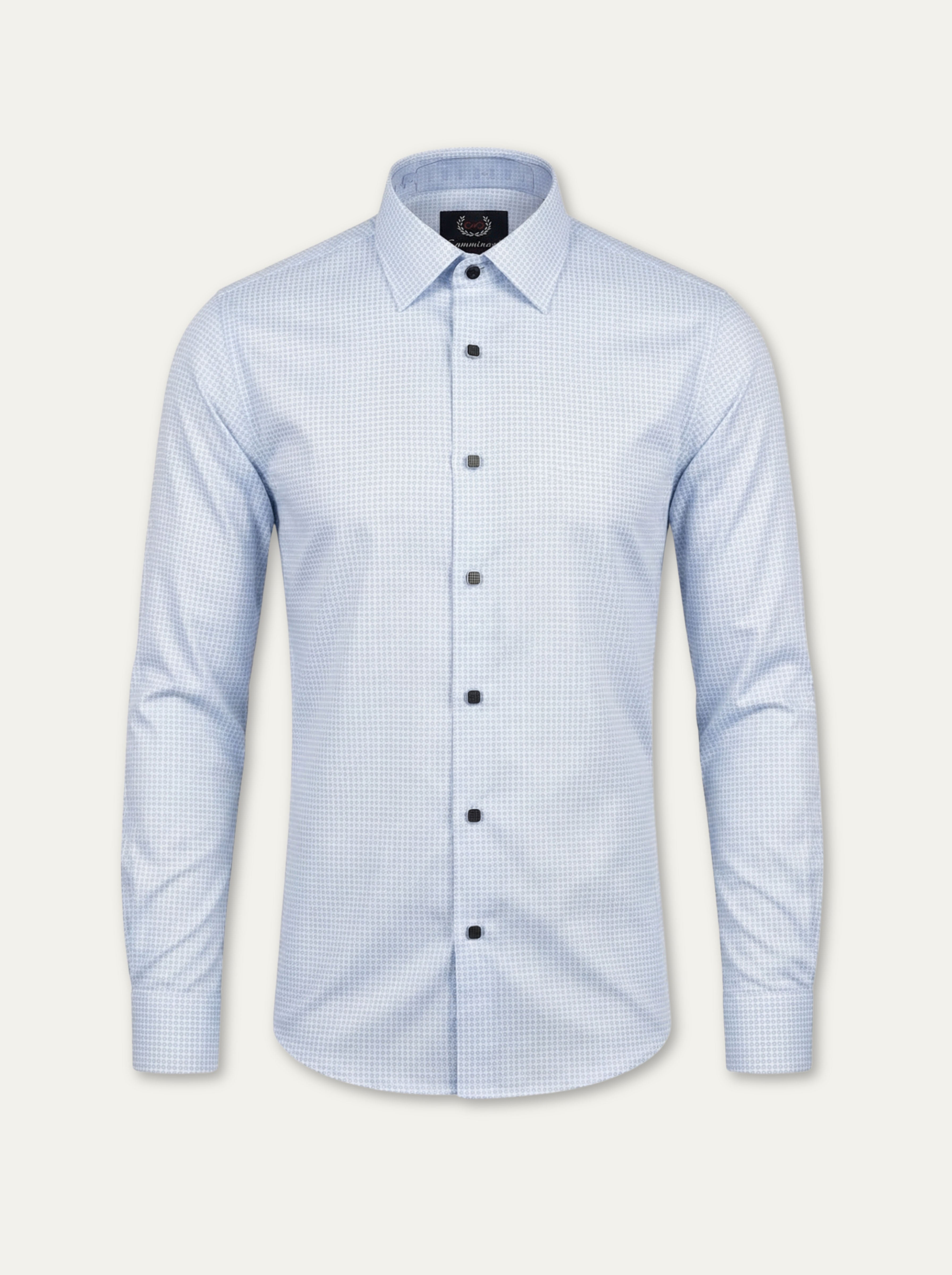 Pánska  košeľa  Camminare s geometrickým vzorom - elegantná slim fit košeľa - Franco fashion