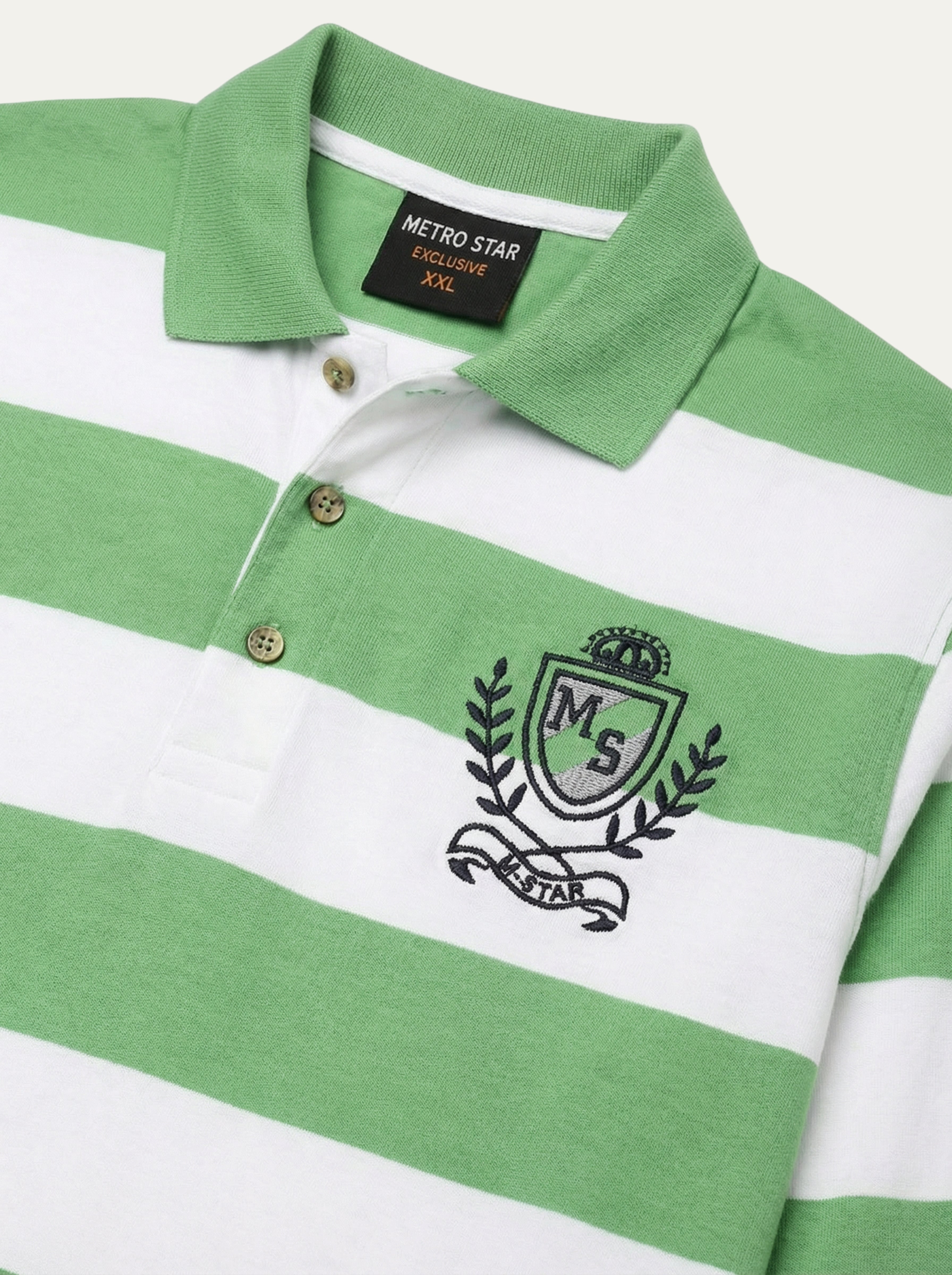 Pánska polokošeľa Metro Star  s prúhmi a dlhým rukávom - Franco fashion