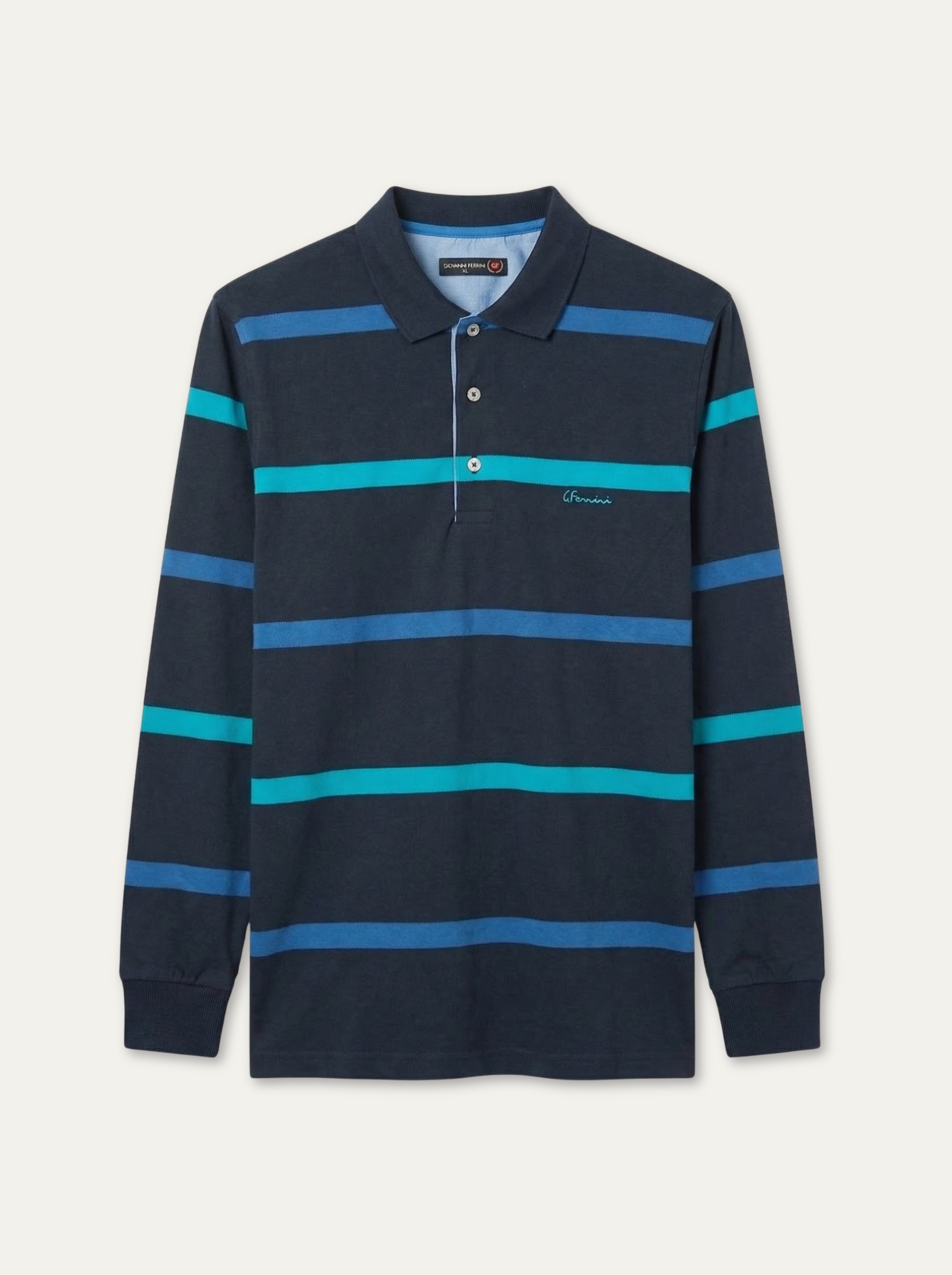 Pánska polokošeľa s dlhým rukávom Giovanni Ferinni pruhovaná - Franco fashion