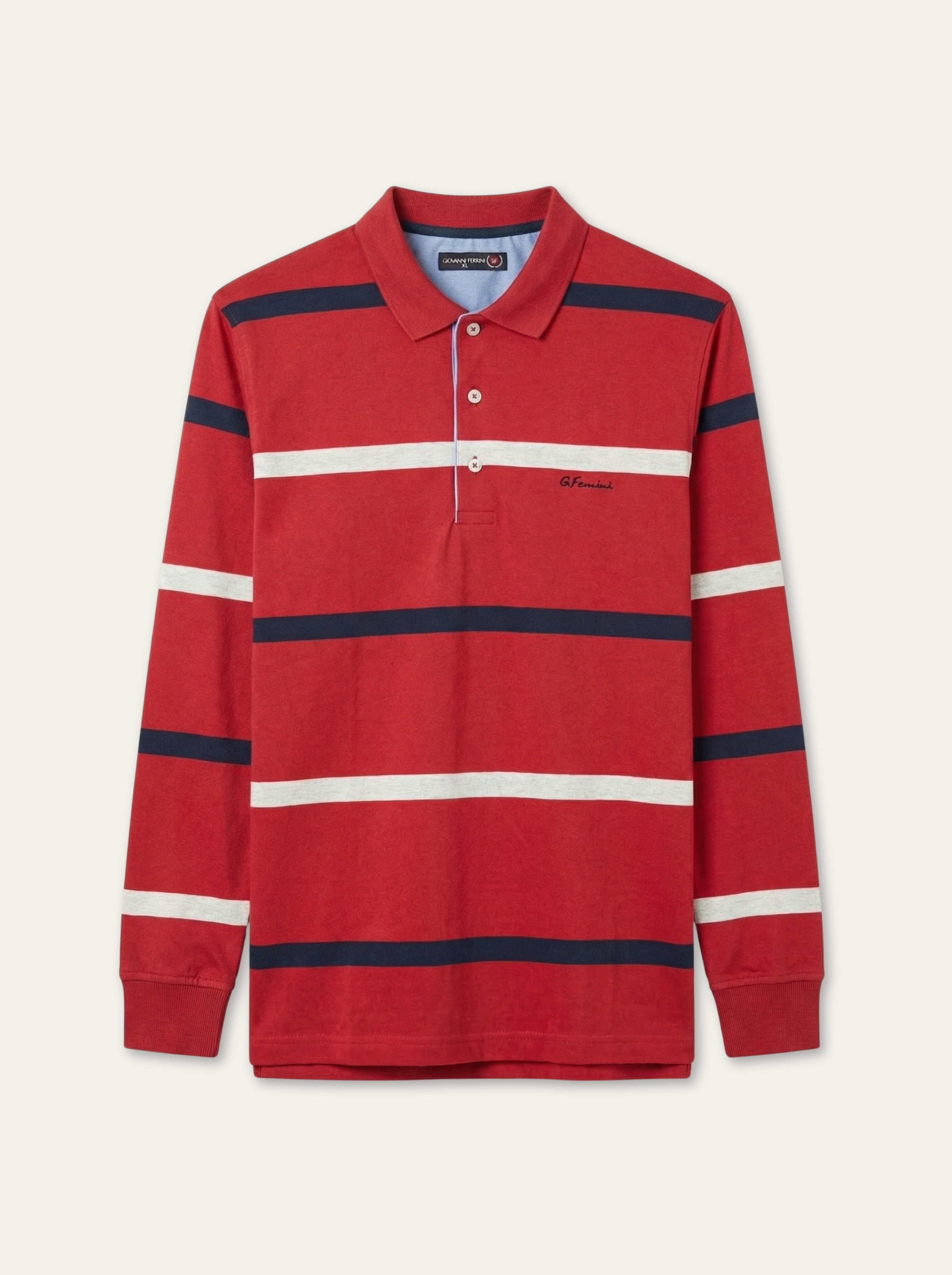 Pánska polokošeľa s dlhým rukávom Giovanni Ferinni pruhovaná - Franco fashion