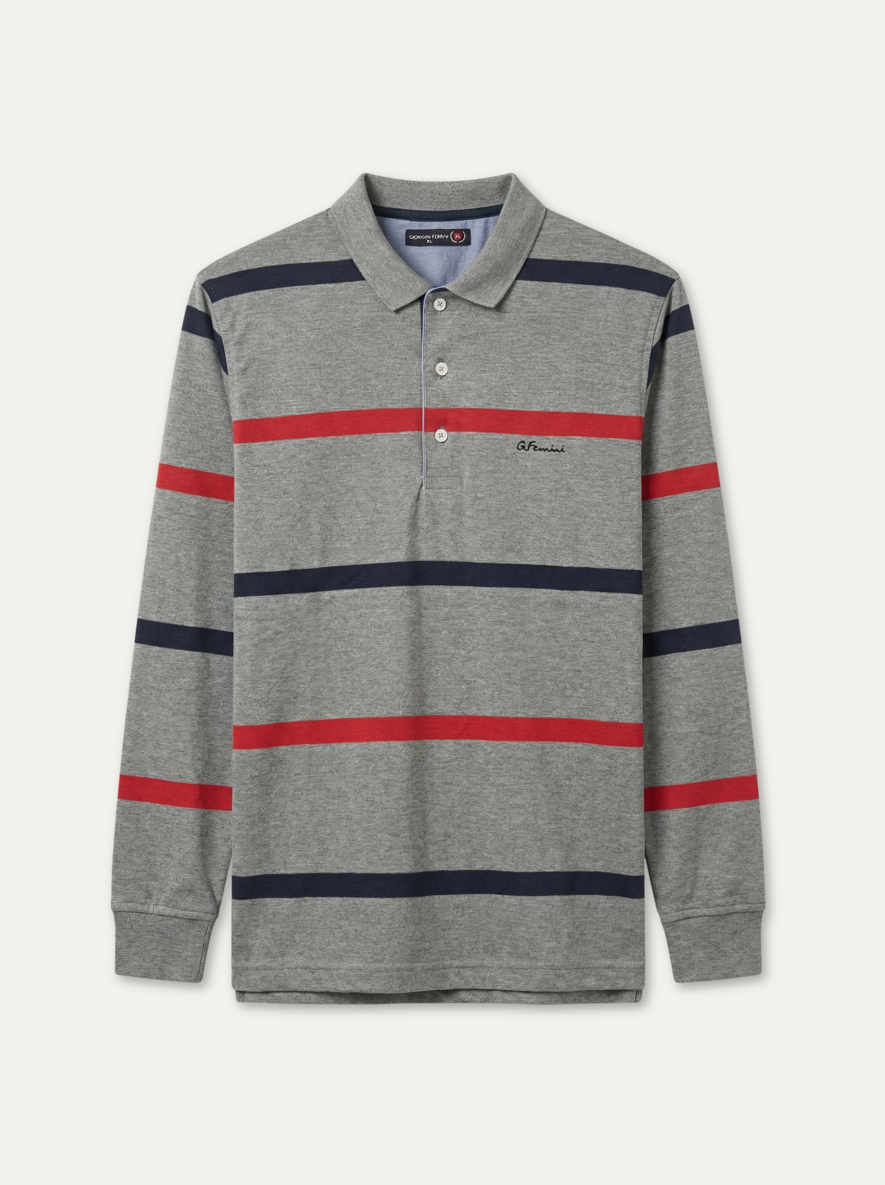 Pánska polokošeľa s dlhým rukávom Giovanni Ferinni pruhovaná - Franco fashion