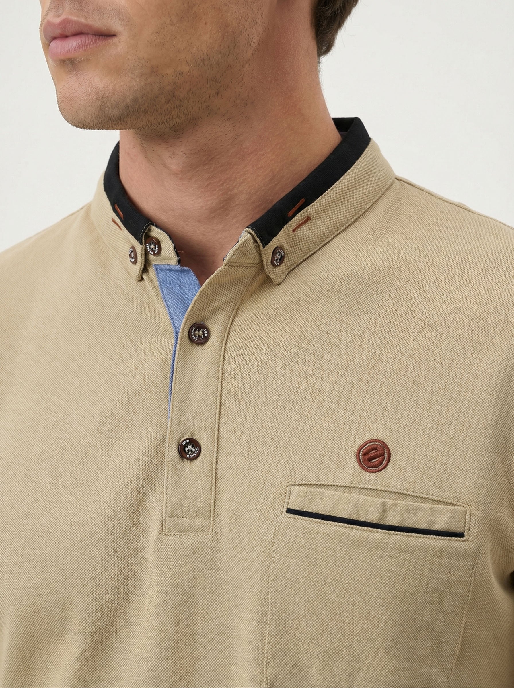 Pánska polokošeľa s náprsným vreckom - bavlnená, prémium, klasická - Franco fashion