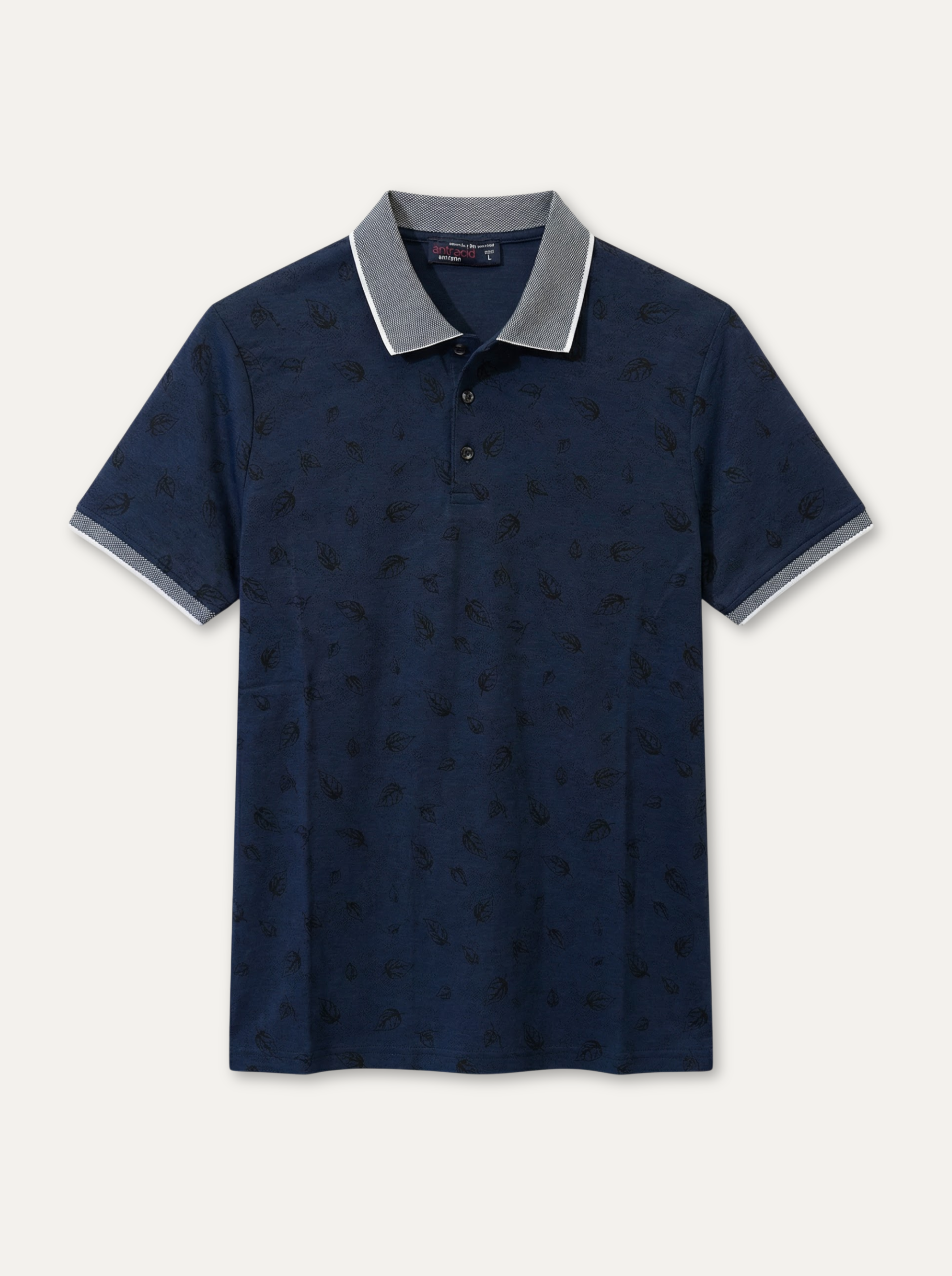 Pánska polokošeľa s rastlinným vzorom - bavlnená, elegantná, moderná - Franco fashion