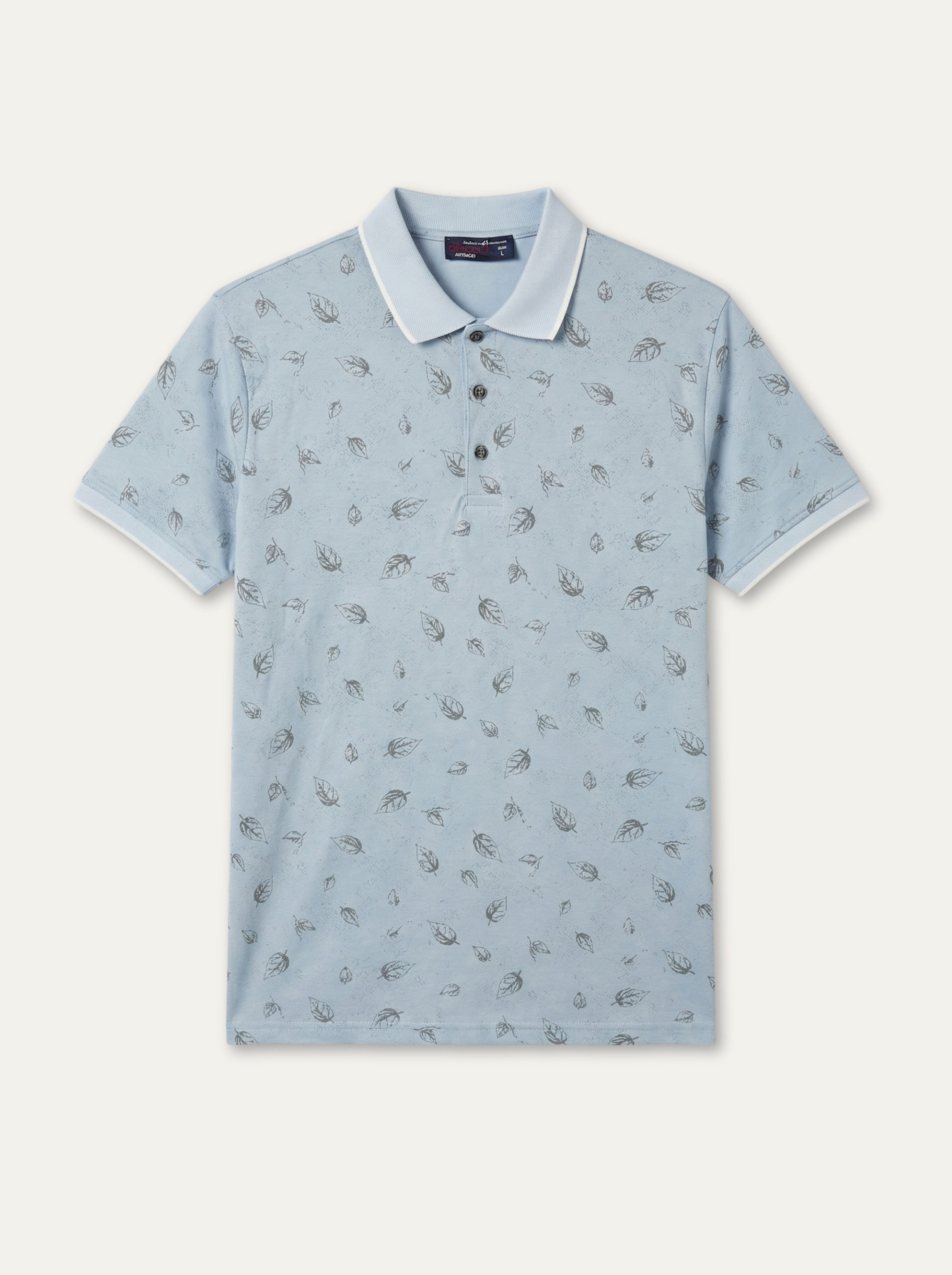 Pánska polokošeľa s rastlinným vzorom - bavlnená, elegantná, moderná - Franco fashion