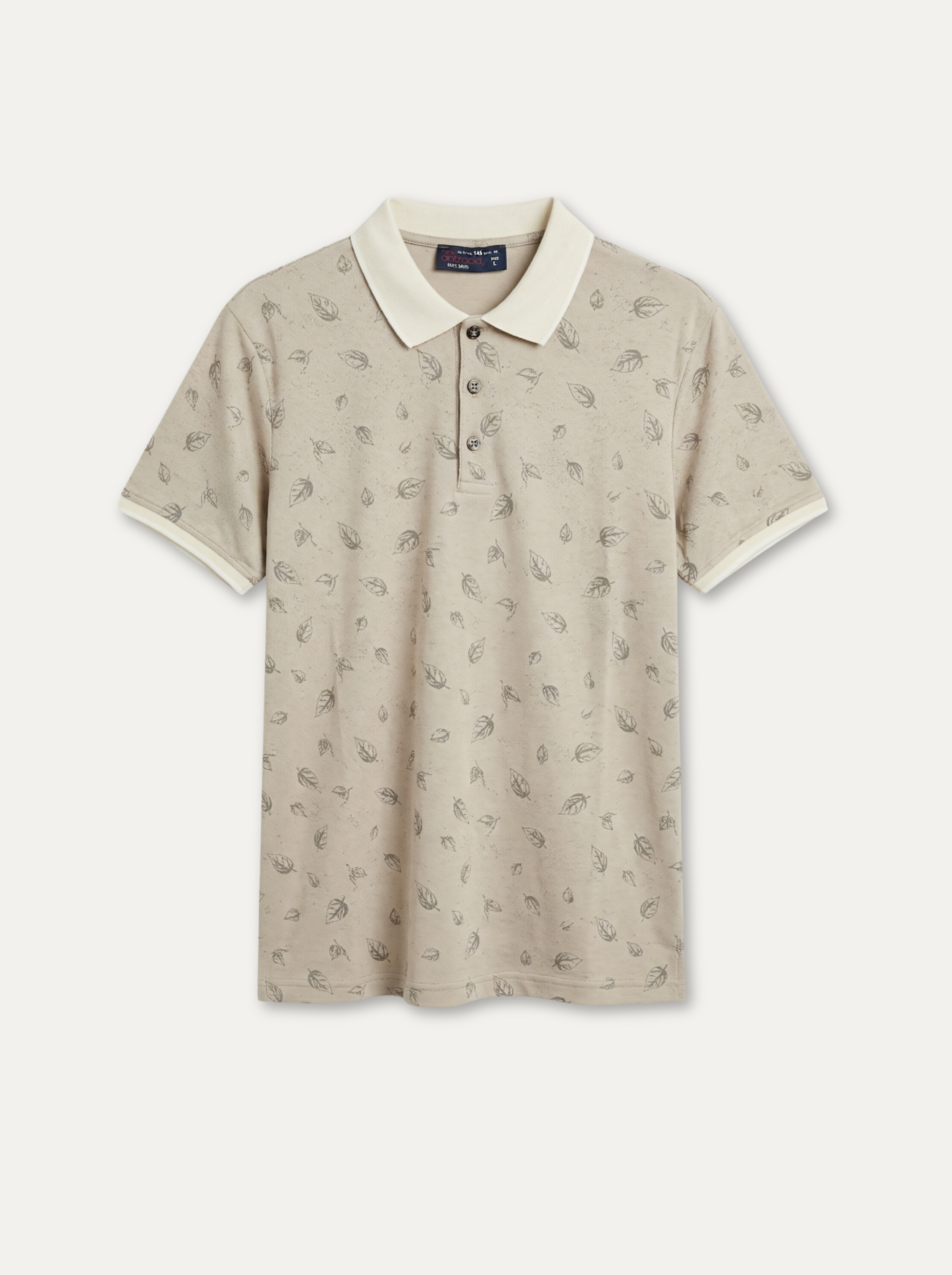 Pánska polokošeľa s rastlinným vzorom - bavlnená, elegantná, moderná - Franco fashion