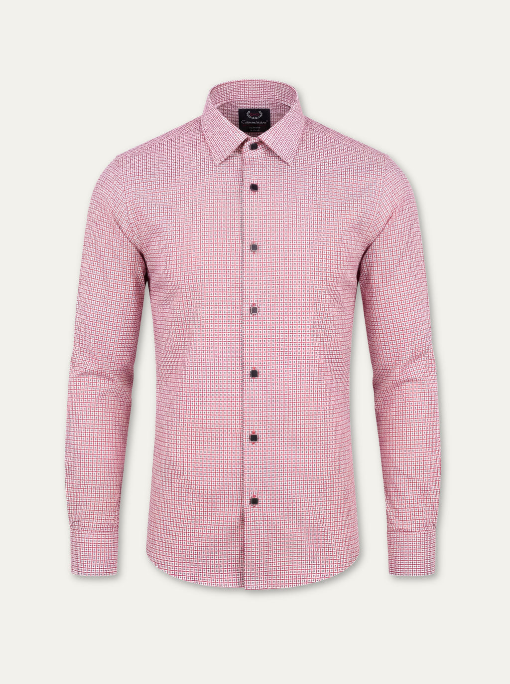 Pánska ružová košeľa Camminare  - elegantná slim fit košeľa - Franco fashion