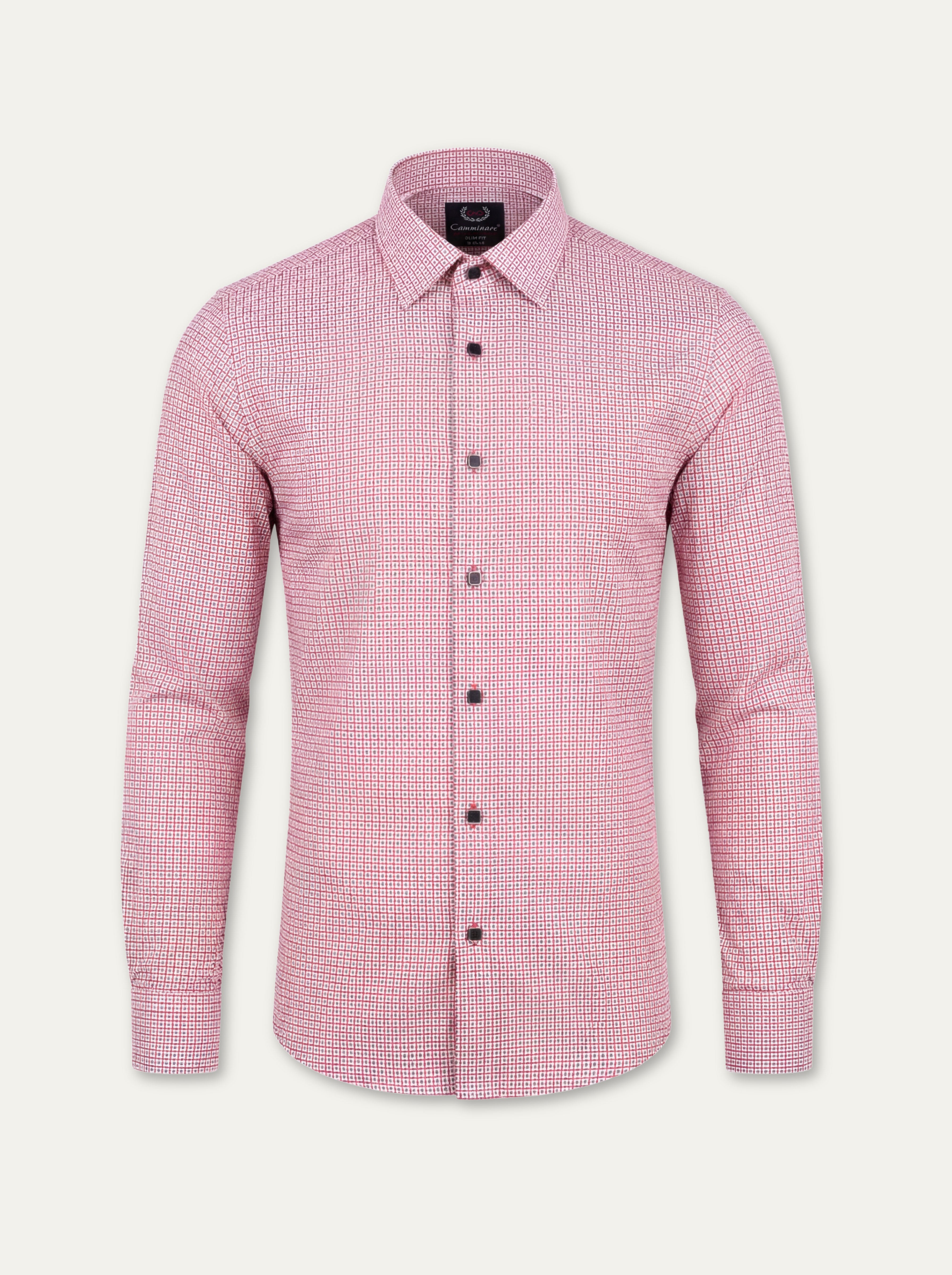 Pánska ružová košeľa Camminare  - elegantná slim fit košeľa - Franco fashion