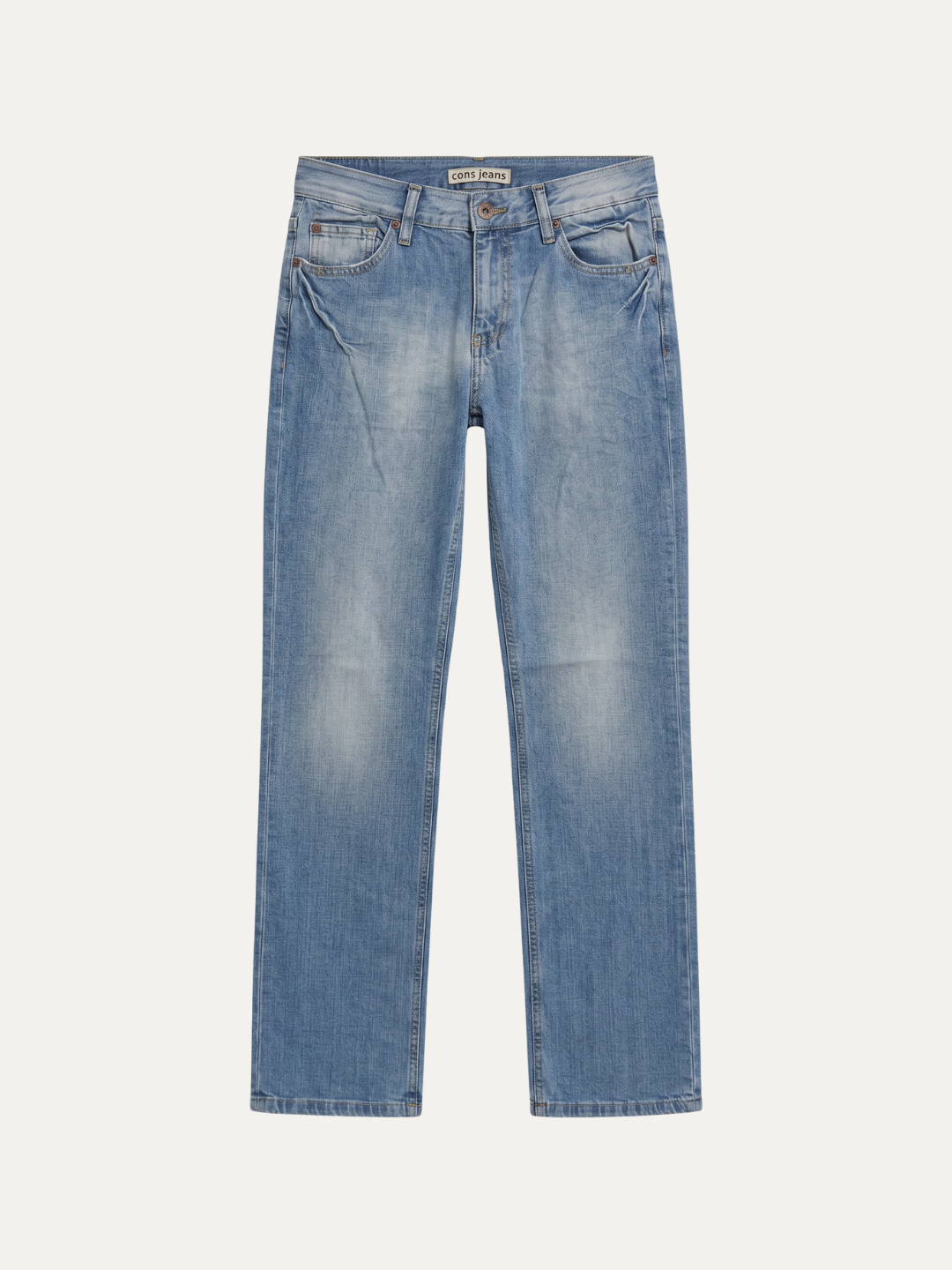 Pánske Džínsy – Bledomodrá Light Wash Relaxed -19 - Franco fashion