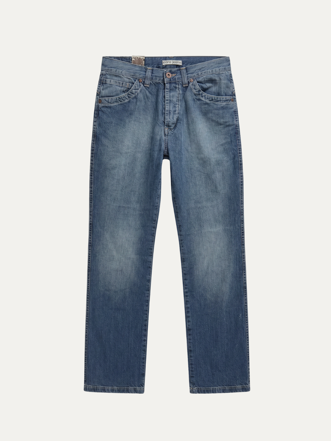 Pánske Džínsy – Stredná Antracitová Vintage Straight -28 - Franco fashion