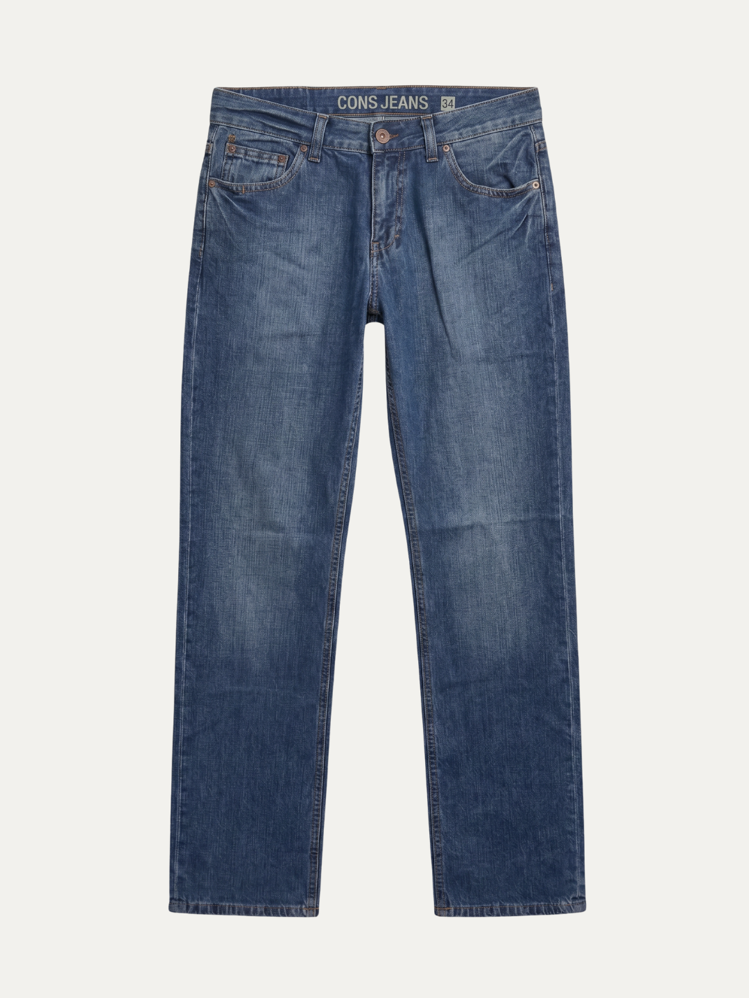 Pánske Džínsy – Stredná Modrá Cons Jeans Jacquard Clean -34 - Franco fashion