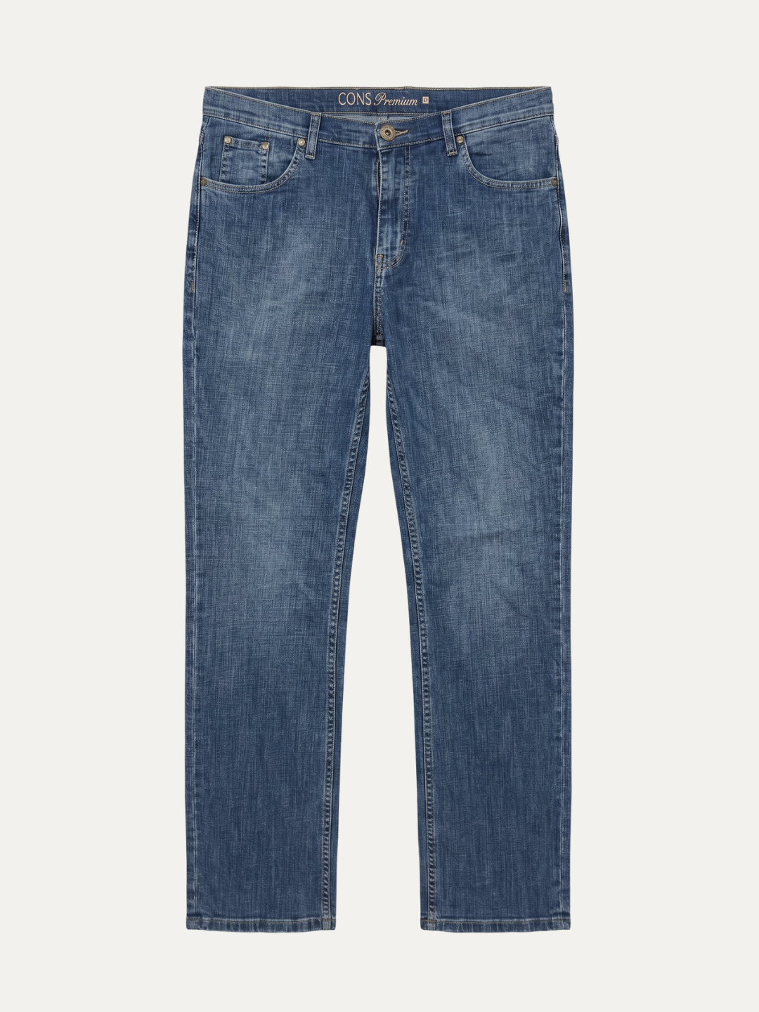 Pánske Džínsy – Stredná Modrá Cons Premium Jacquard Straight -40 - Franco fashion