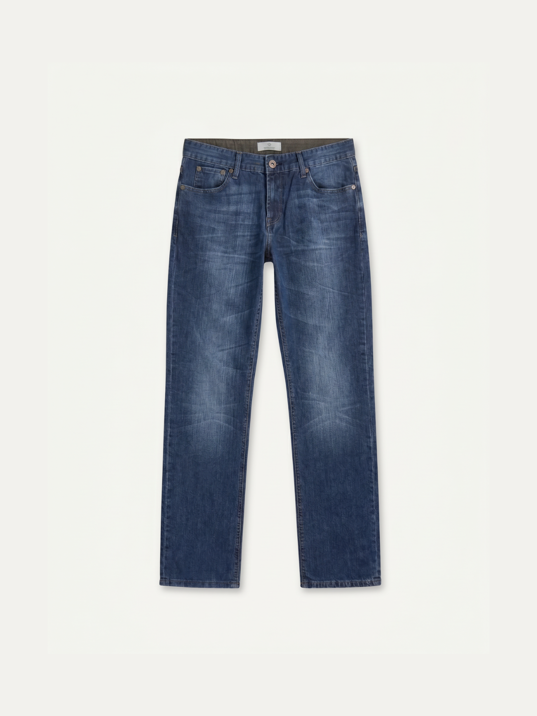 Pánske Džínsy – Stredná Tmavomodrá  Regular Fit -3 - Franco fashion