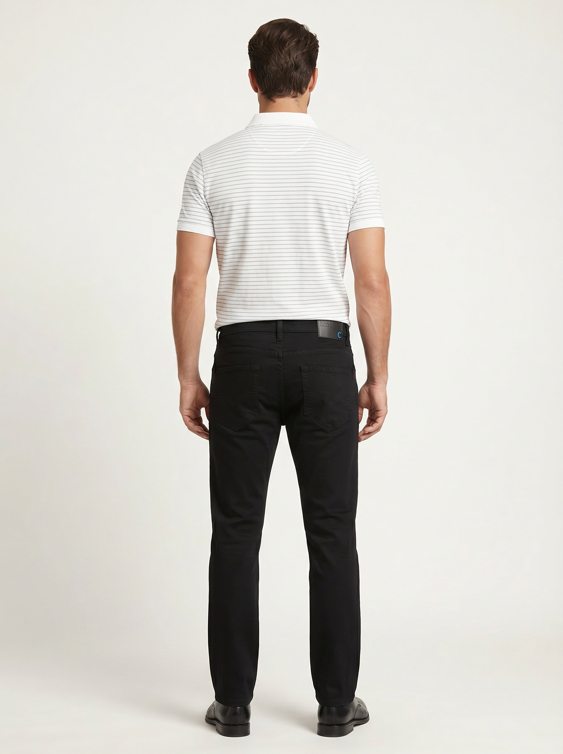 Pánske Džínsy – Čierna Straight Fit -8 - Franco fashion