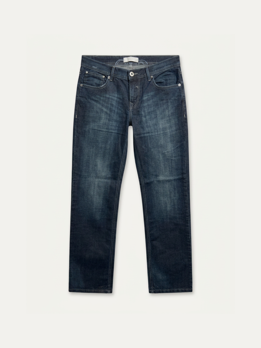 Pánske džínsy – Tmavo Modrá Vintage Wash - 1 - Franco fashion