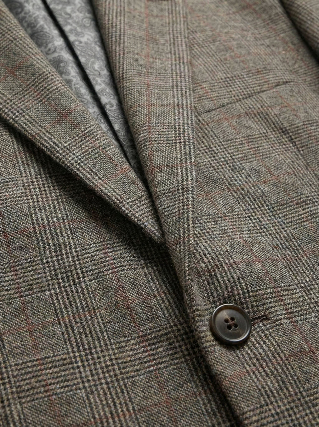 Pánske sako AMANN  s karo vzorom a florálnou podšívkou - Franco fashion