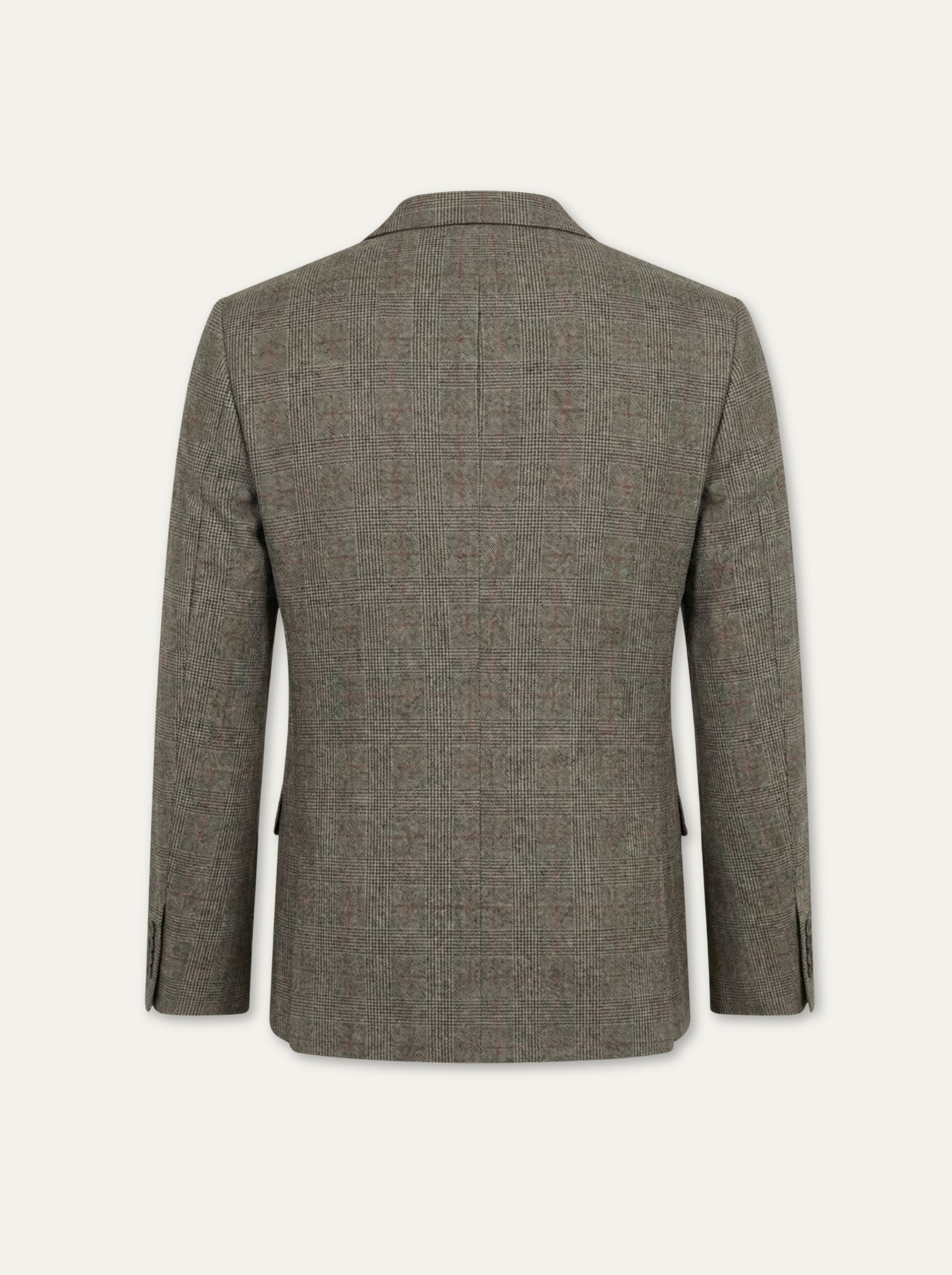 Pánske sako AMANN  s karo vzorom a florálnou podšívkou - Franco fashion