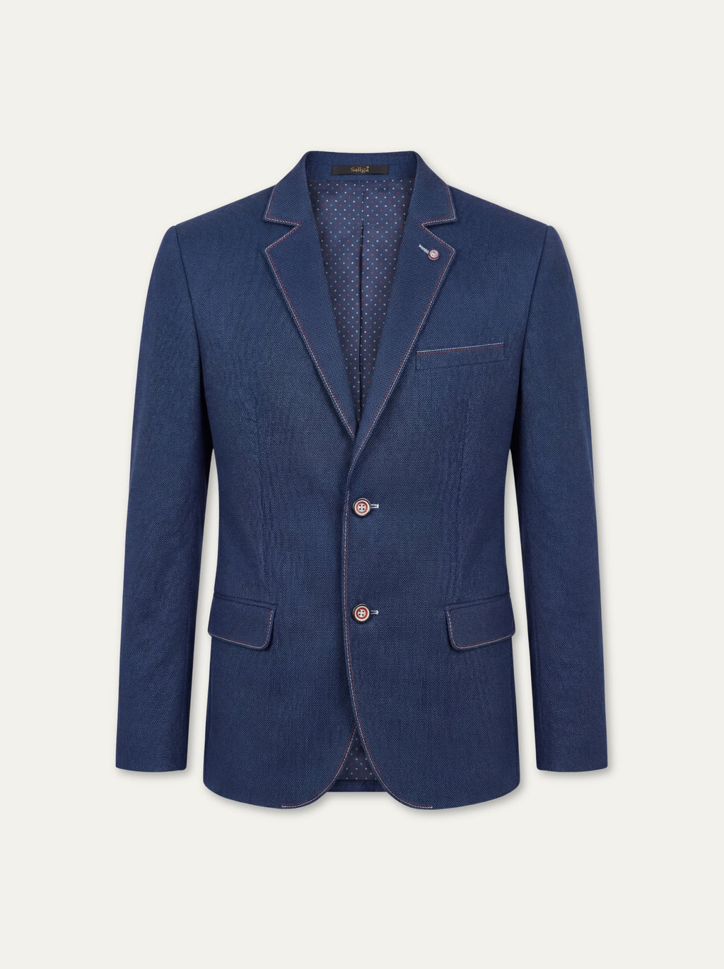 Pánske sako NAVY  s kontrastnými detailmi - Franco fashion