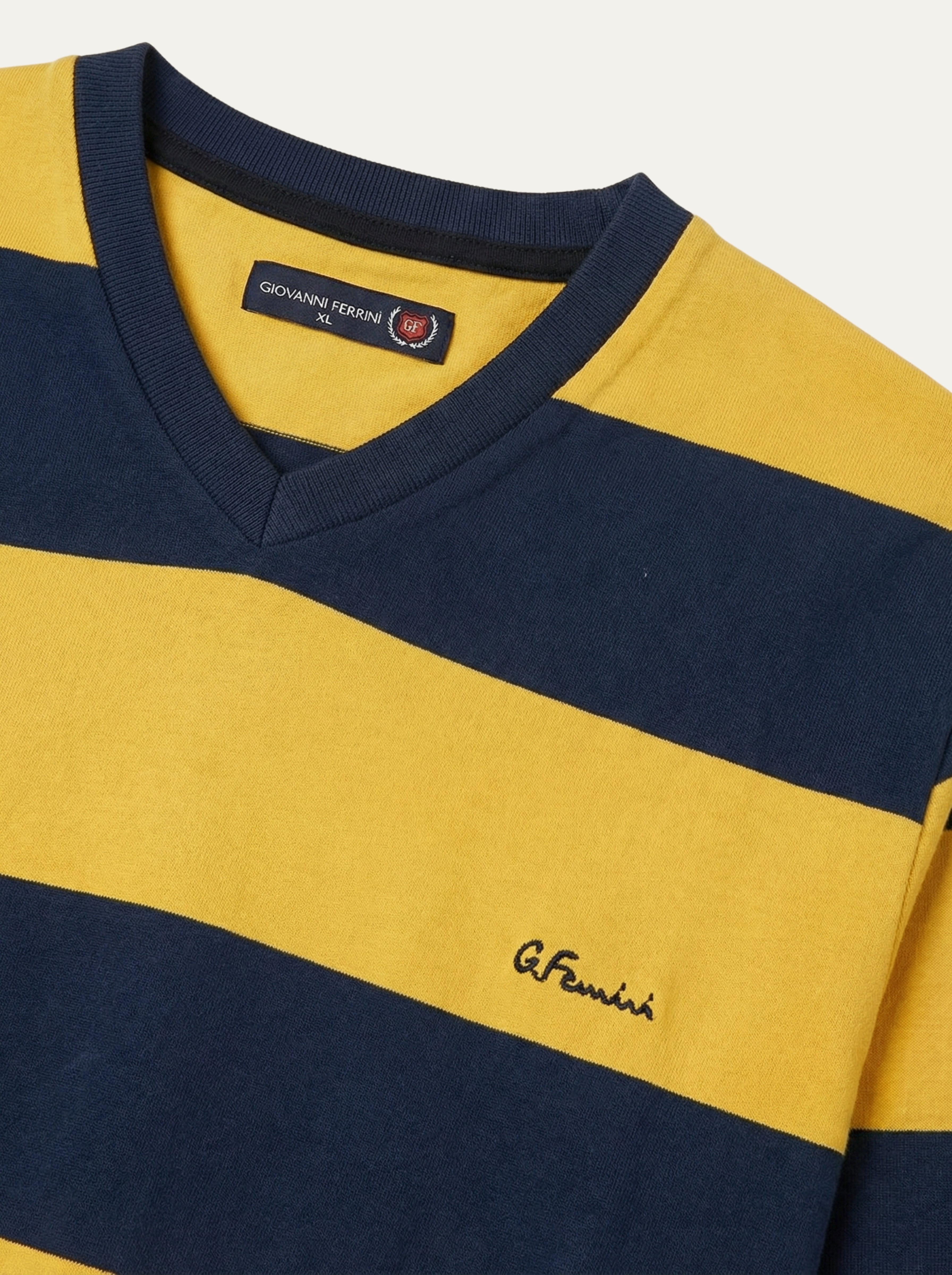 Pánske tričko Giovanni Ferrini s pruhmi a dlhým rukávom - Franco fashion