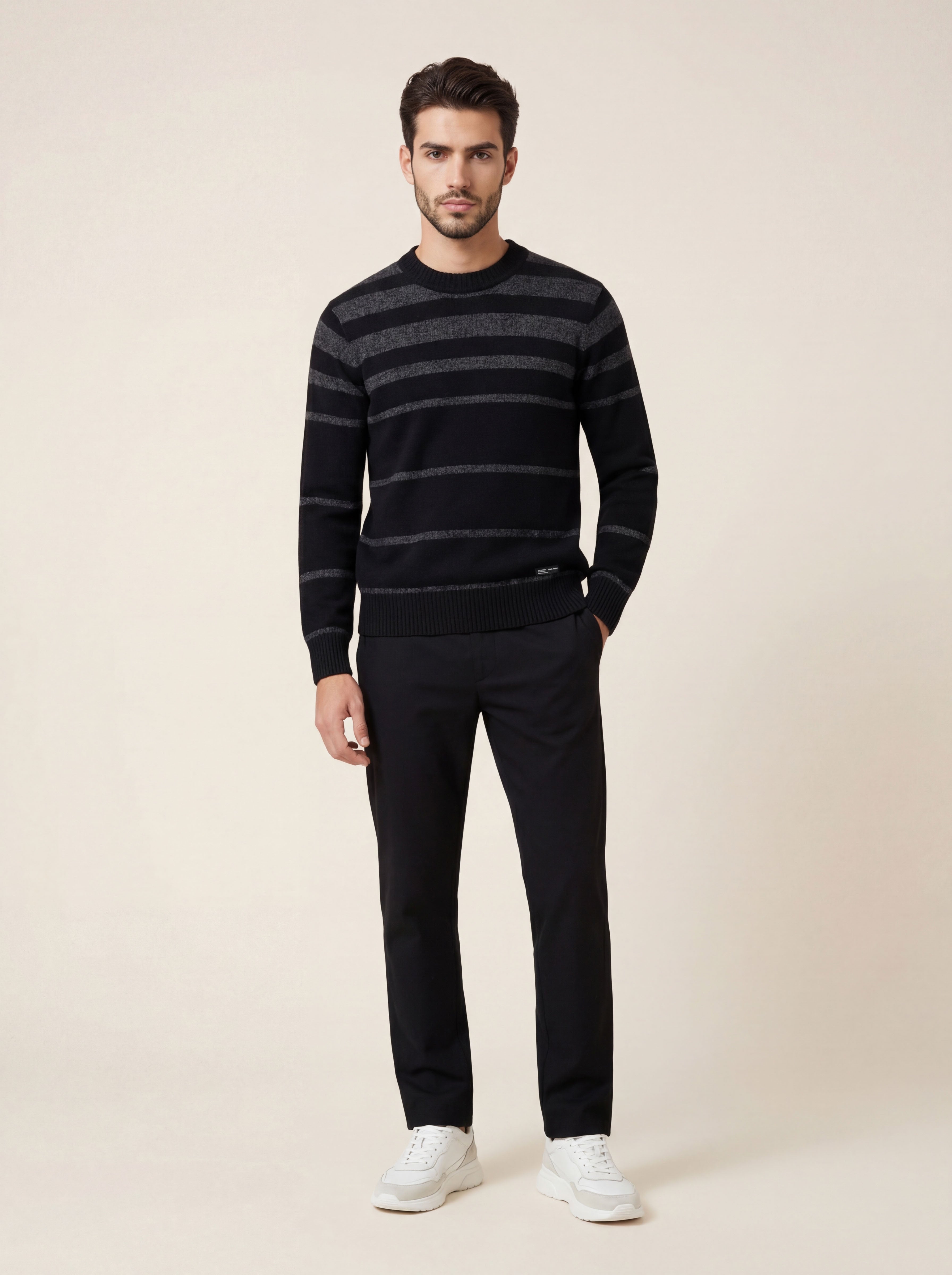 Pánsky Pulóver Cons Jeans - Casual Pulóver - Franco fashion